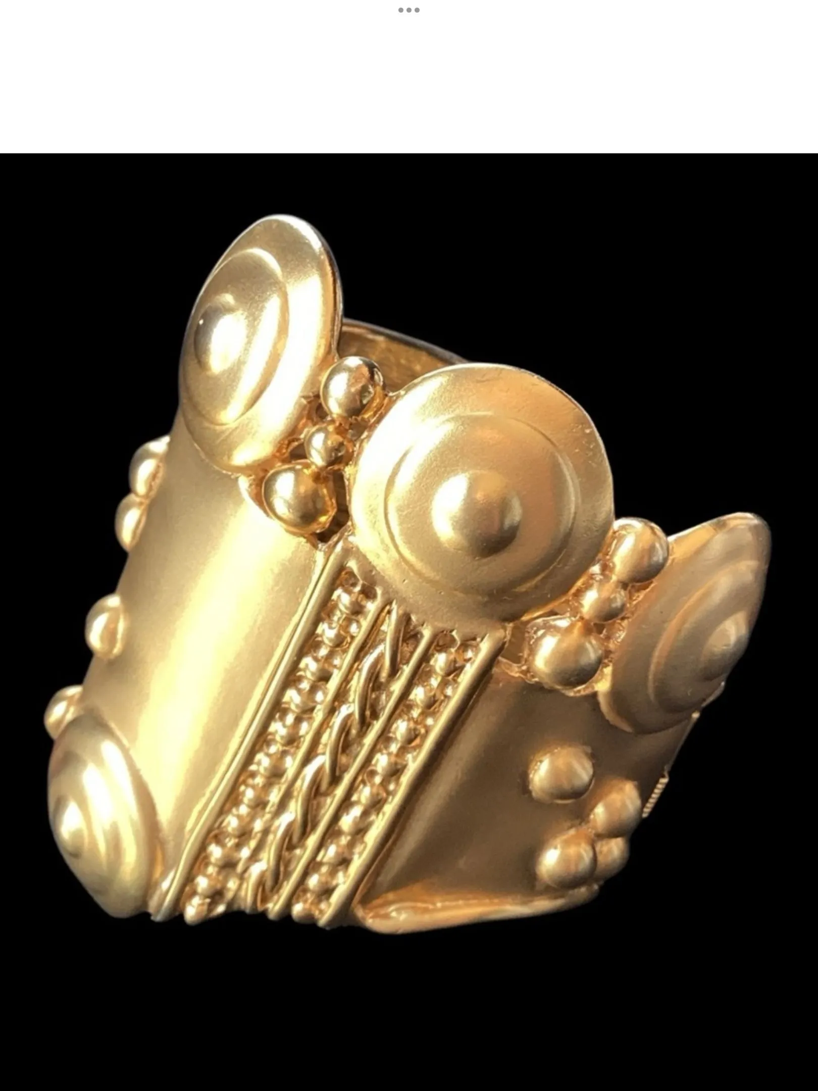 Product image for RARE 1970's Ugo Correani 18kt GP HUGE Cuff Bracelet