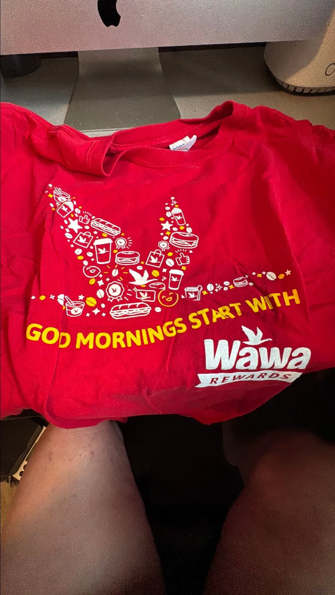 Product image for 031 red Wawa rewards tee size Large