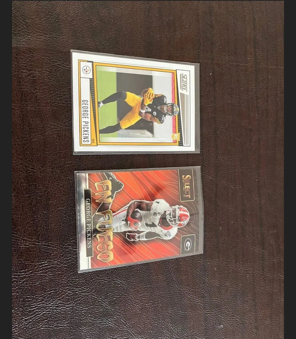 Product image for George Pickens 2022 Score Rookie Card RC Pittsburgh Steelers + Select Enfuego rookie card Lot.
