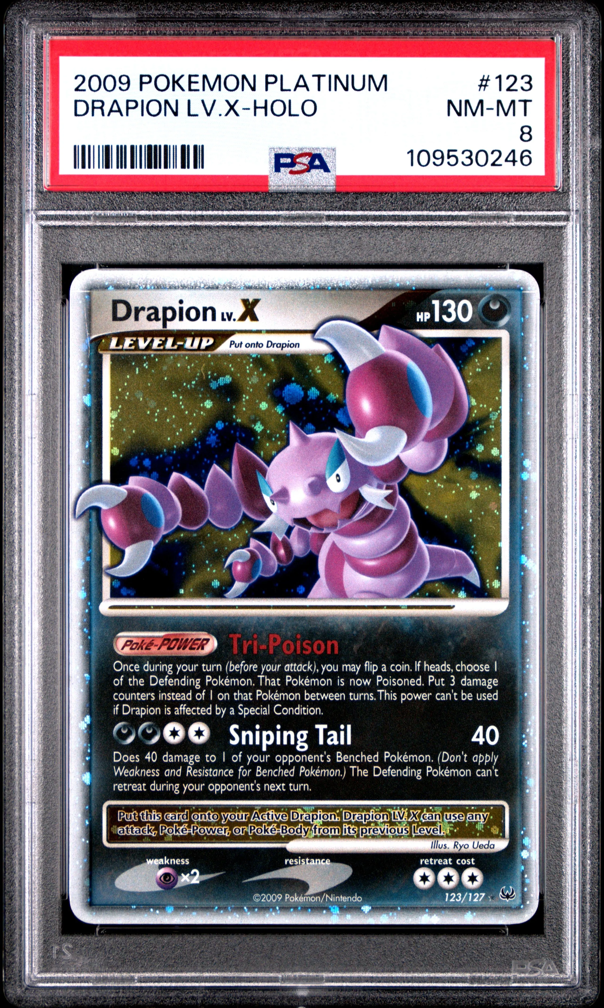 Product image for 2009 POKEMON PLATINUM #123 DRAPION LV.X-HOLO