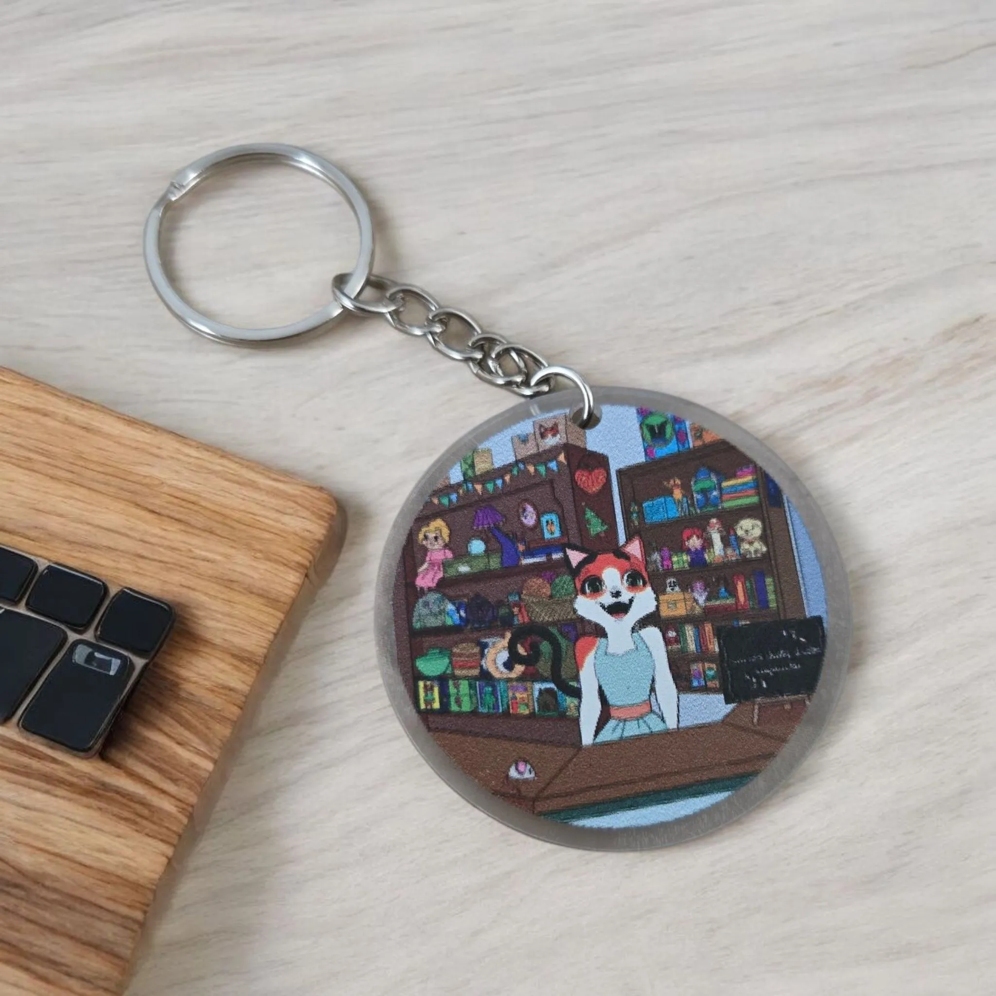 Product image for 001b Katslittlecorner Keychain 