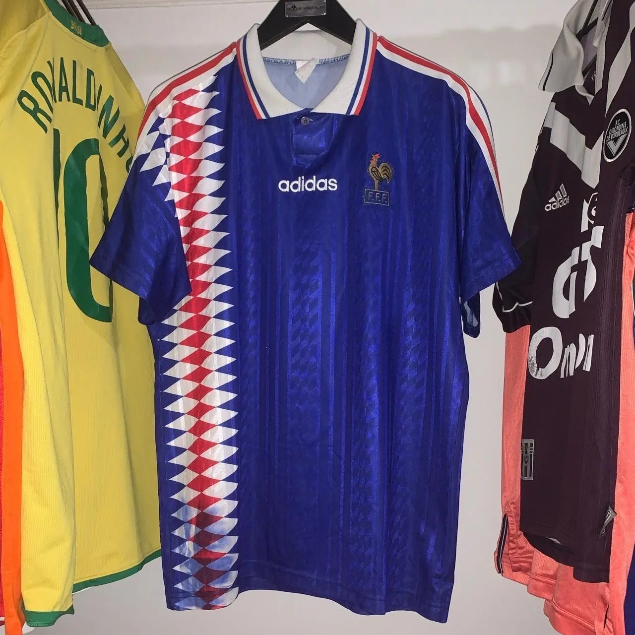 Product image for France 1994/1996 Adidas Home Football Shirt Medium 40/42