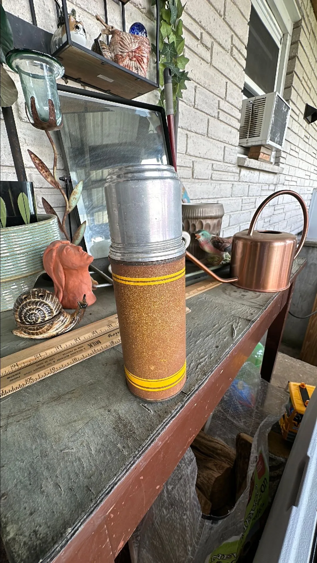 Product image for Cool brown and yellow small Holtemp thermos