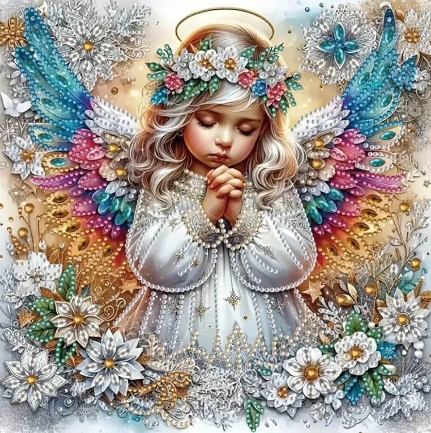 Product image for #81 Praying Angel Special Drill 30cm X 30cm Diamond Painting Art Kit