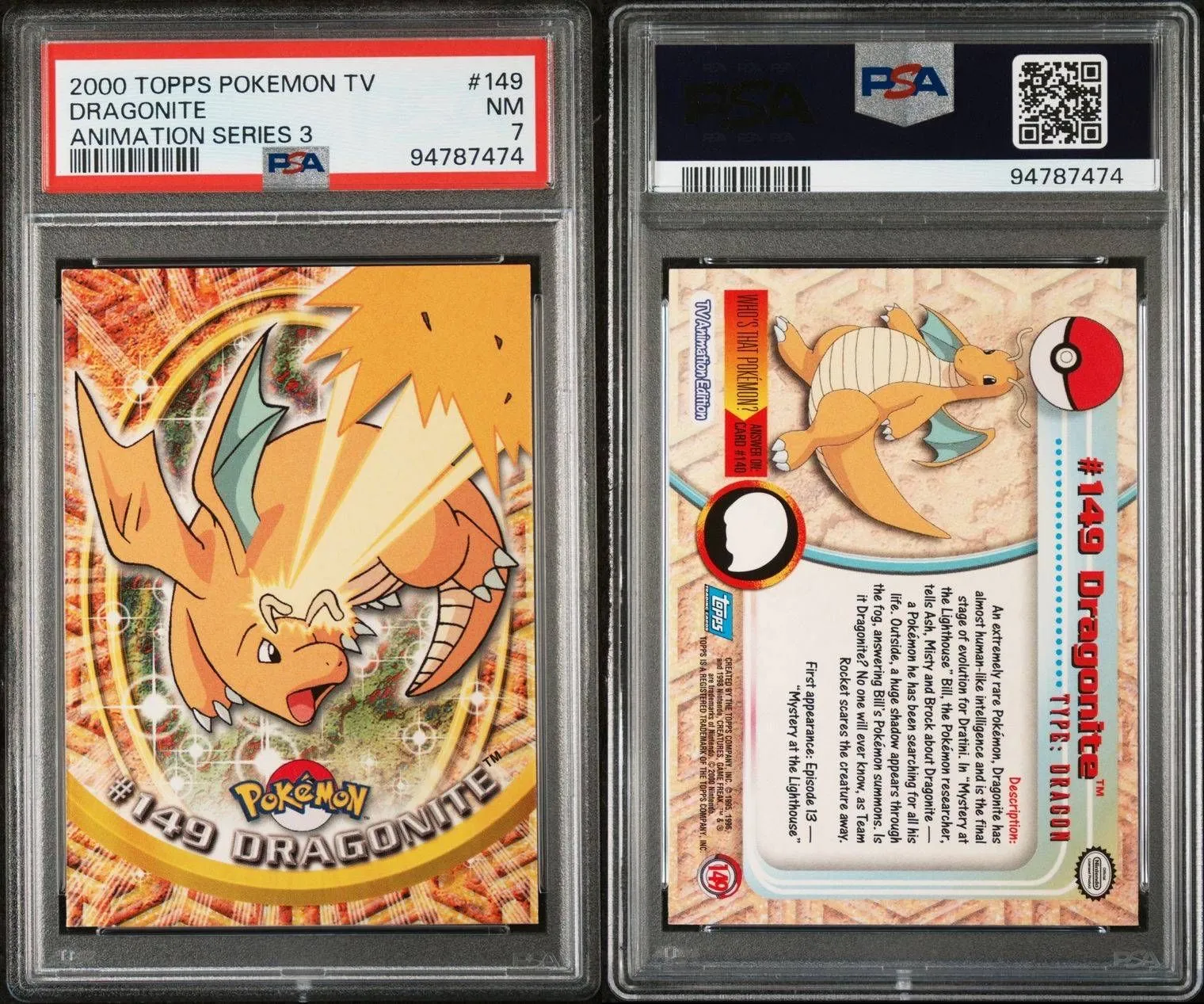 2000 Topps Pokemon Tv Animation Series 3 Dragonite Animation Series 3 PSA  NM 7  Whatnot: Shop, Sell, Connect