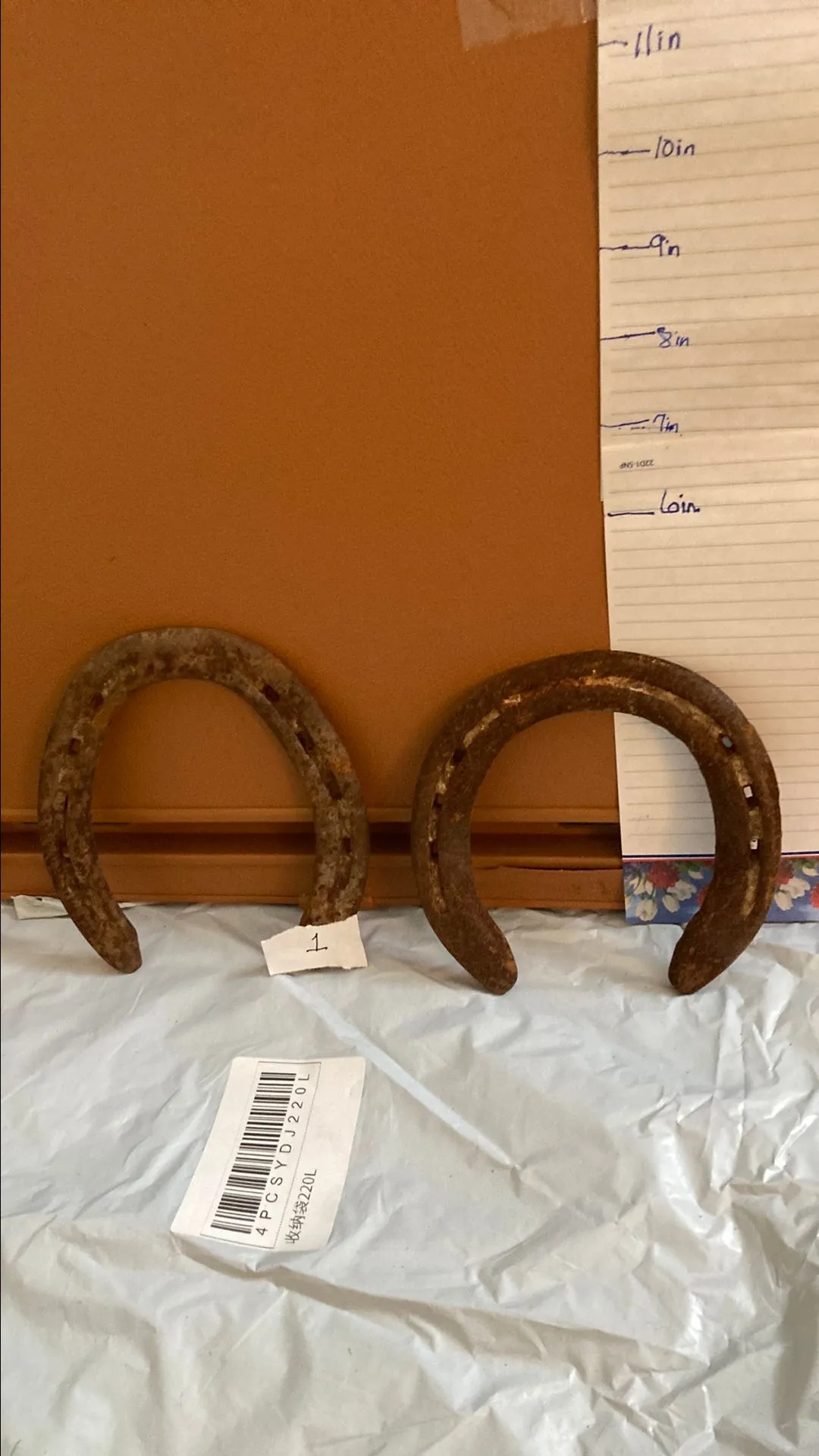 Product image for 2 Vintage rusty crusty horseshoes for one price- great for farmhouse decor #7