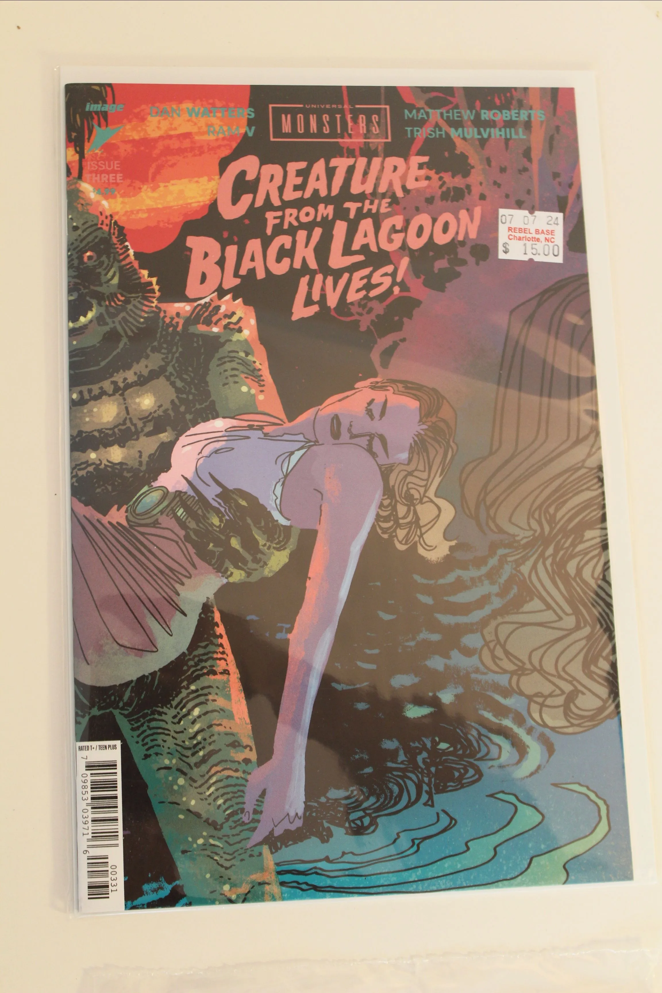 Product image for Universal Monsters Creature from the Black Lagoon Lives (2024 Image) #3 C 1:10 Retailer Incentive Variant Cover.