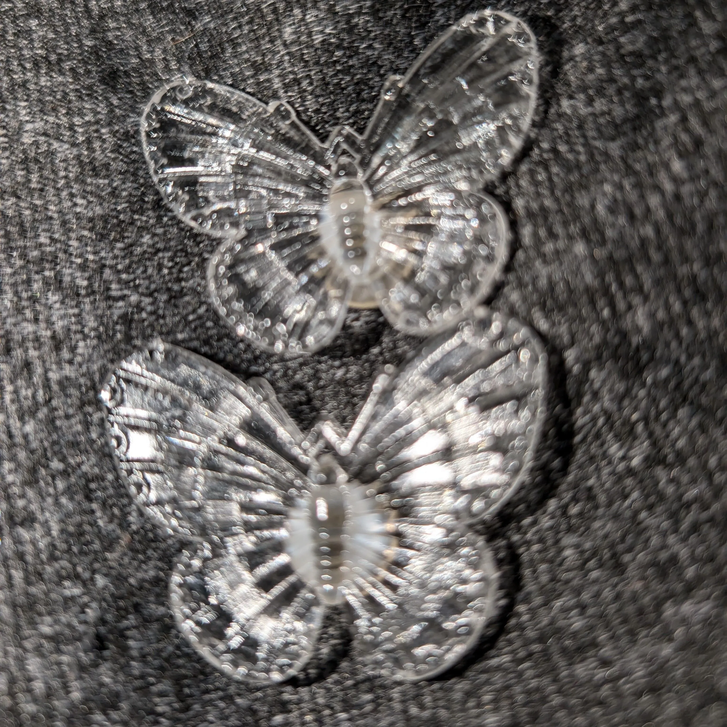 Product image for clear Butterfly Croc charms