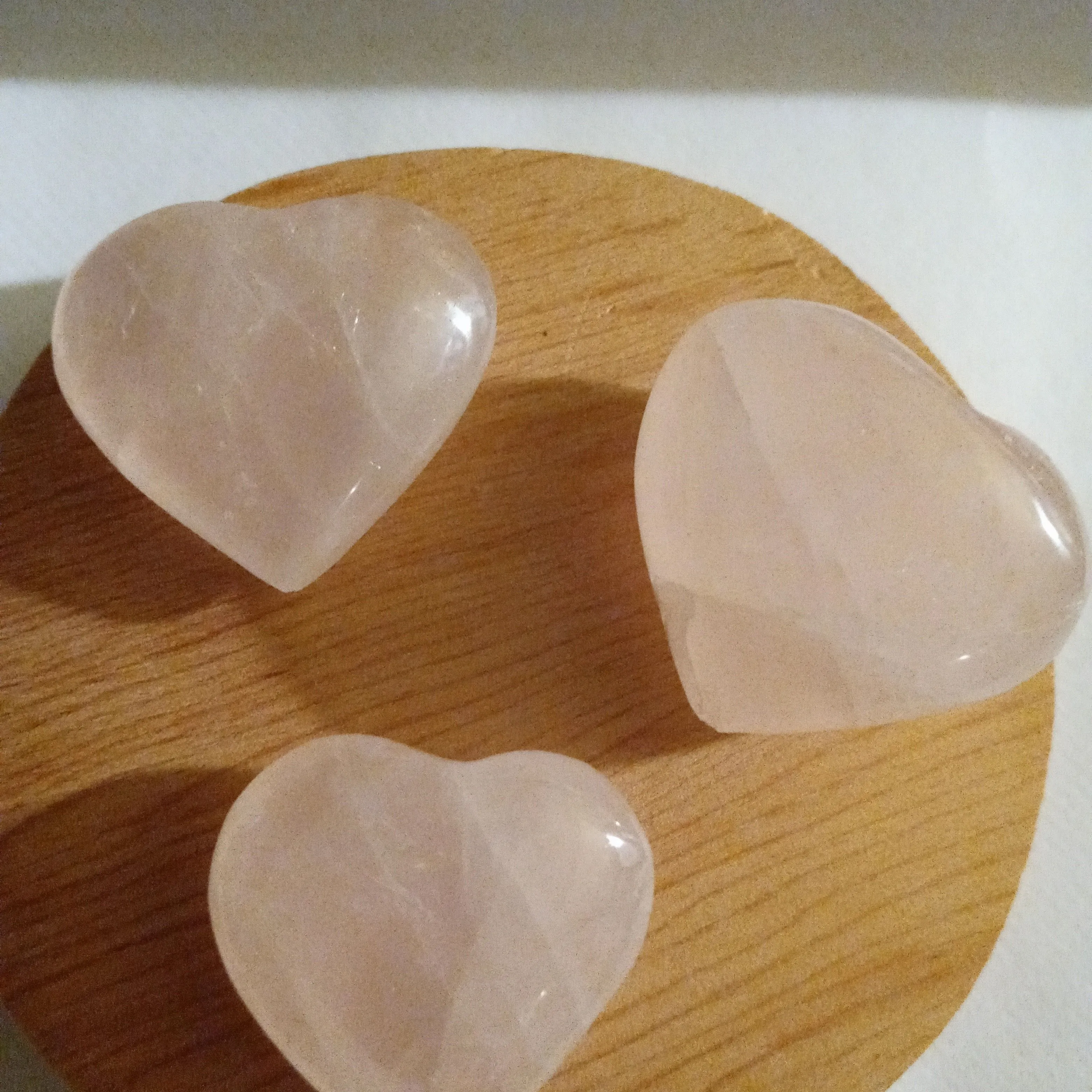 Product image for random rose quartz heart