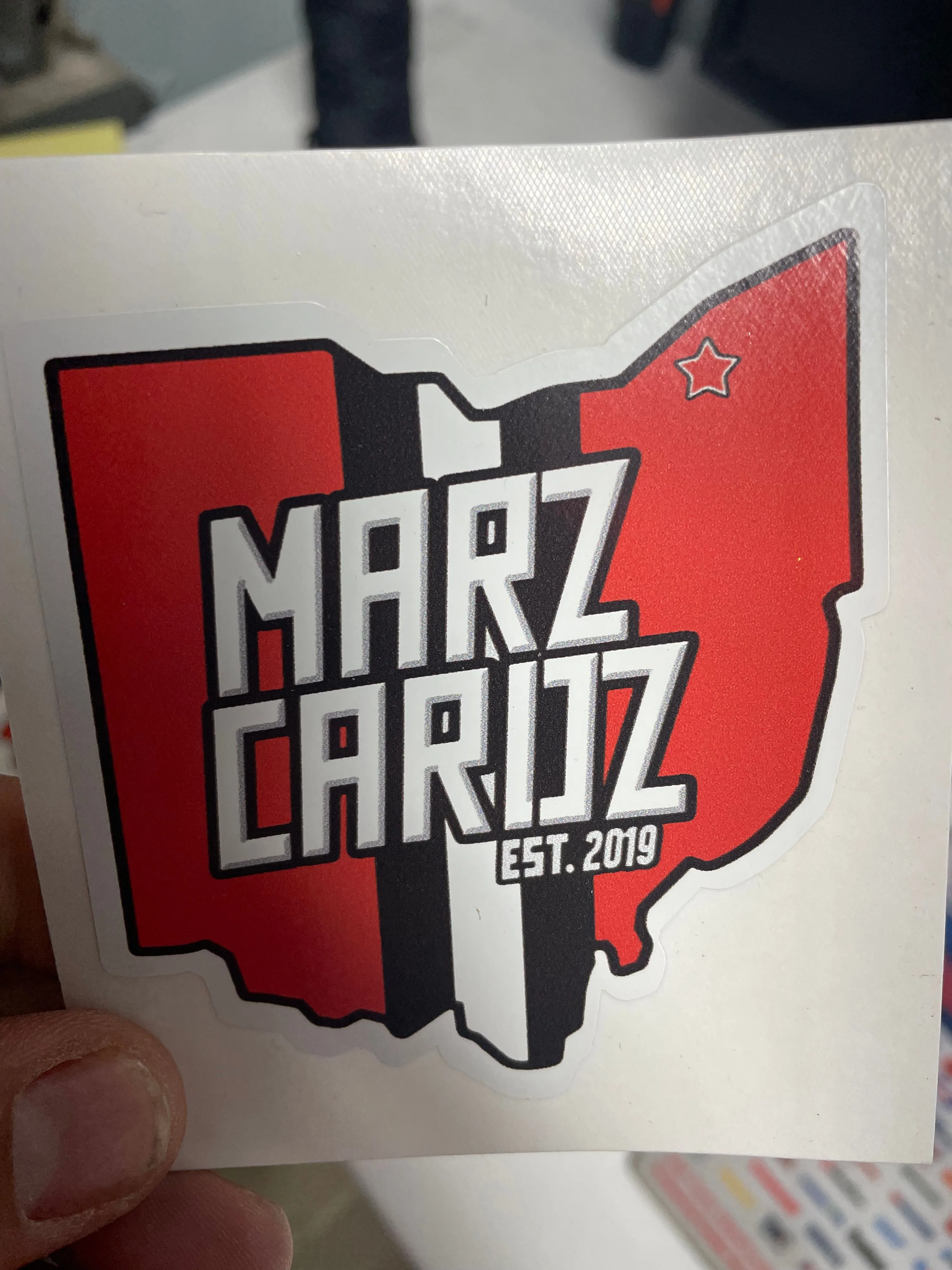 Product image for Marzcardz 3”x3” sticker