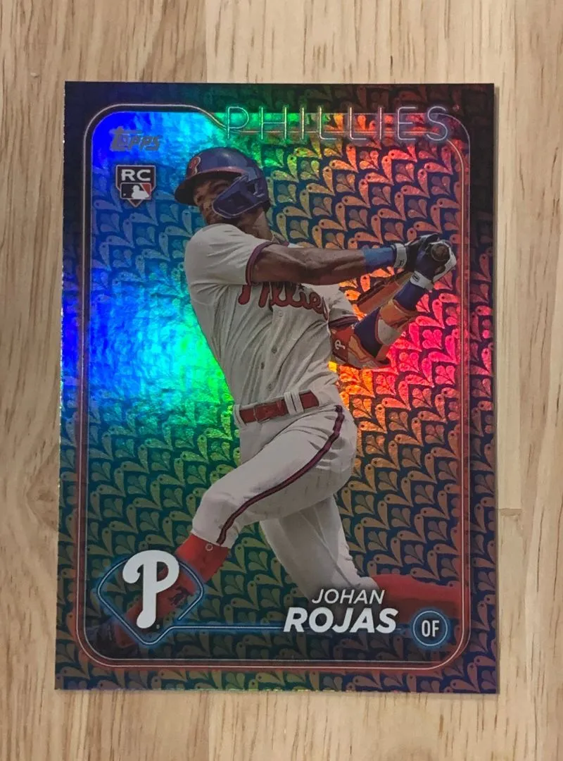 Product image for Holiday foil 2024 Topps Series 1 Johan Rojas RC