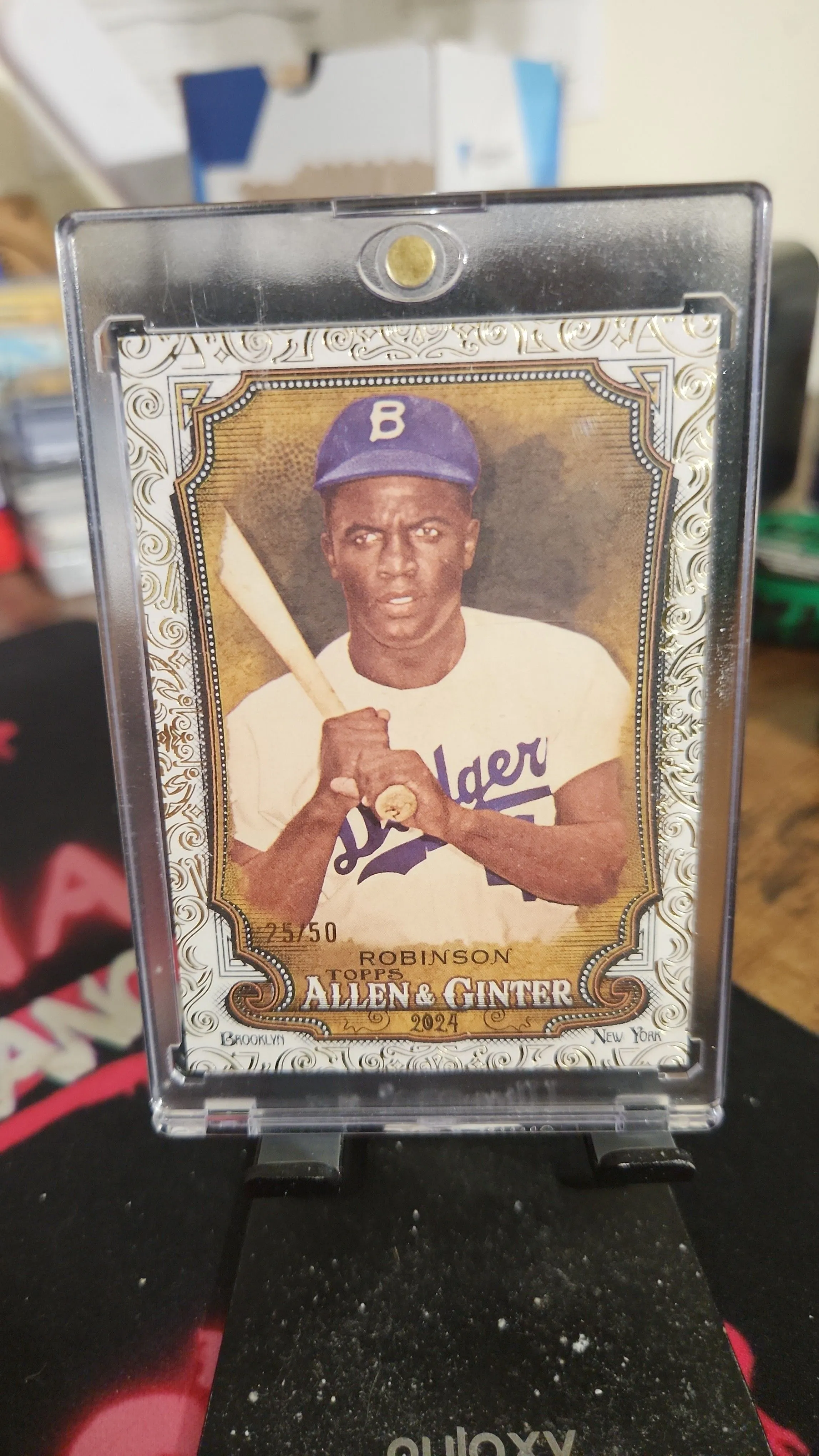 Product image for 2024 Allen & Ginter #170 Jackie Robinson Gold Foil Filagree /50 Dodgers