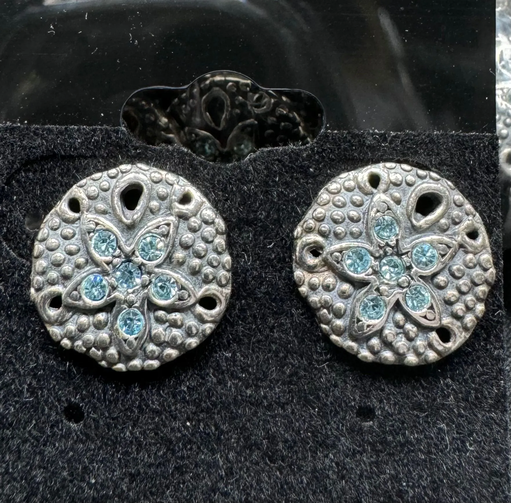 Product image for Sand dollar studs with gems