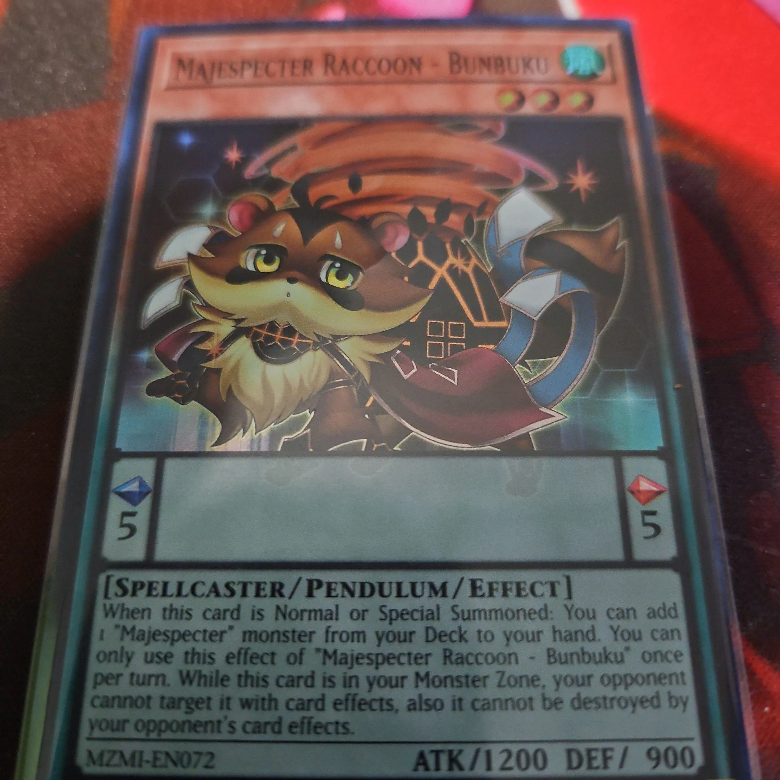 yugioh raccoon cards CR03-AE125 Majespecter Mint / near mint condition trading card Majespecter Raccoon - Bunbuku 