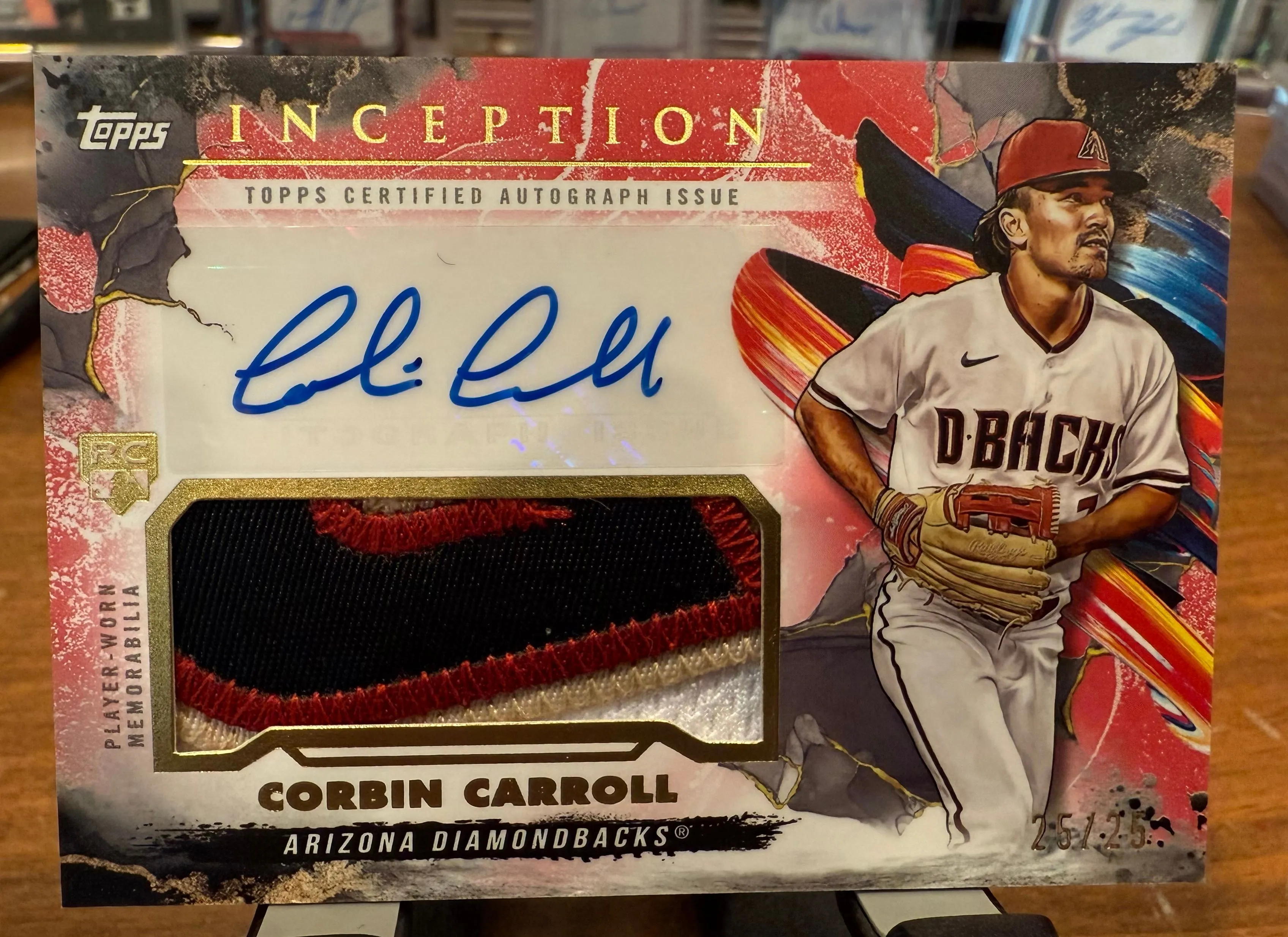 Product image for 2023 Topps Inception Corbin Carroll Rookie Patch Auto 25/25