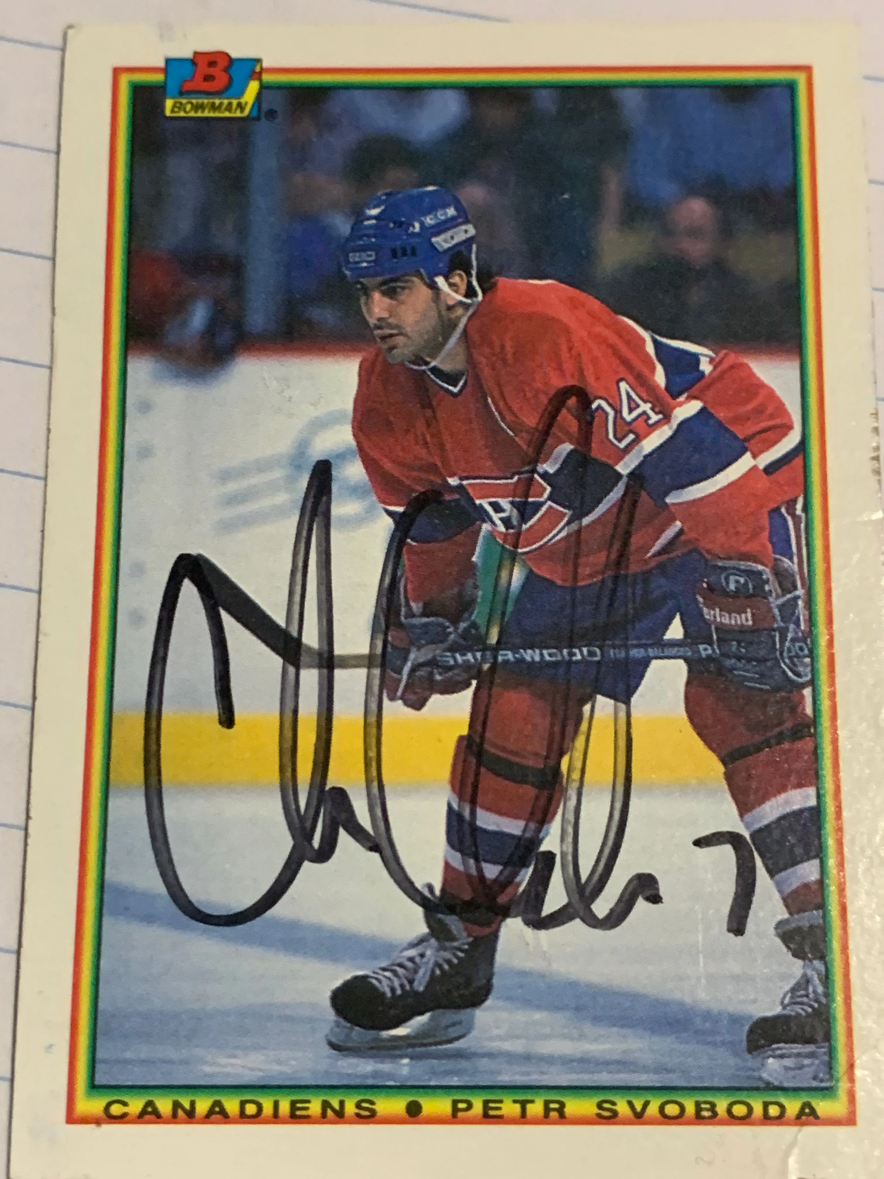 Product image for Autographed Chris Chelios Error Card - Wrong Name-
