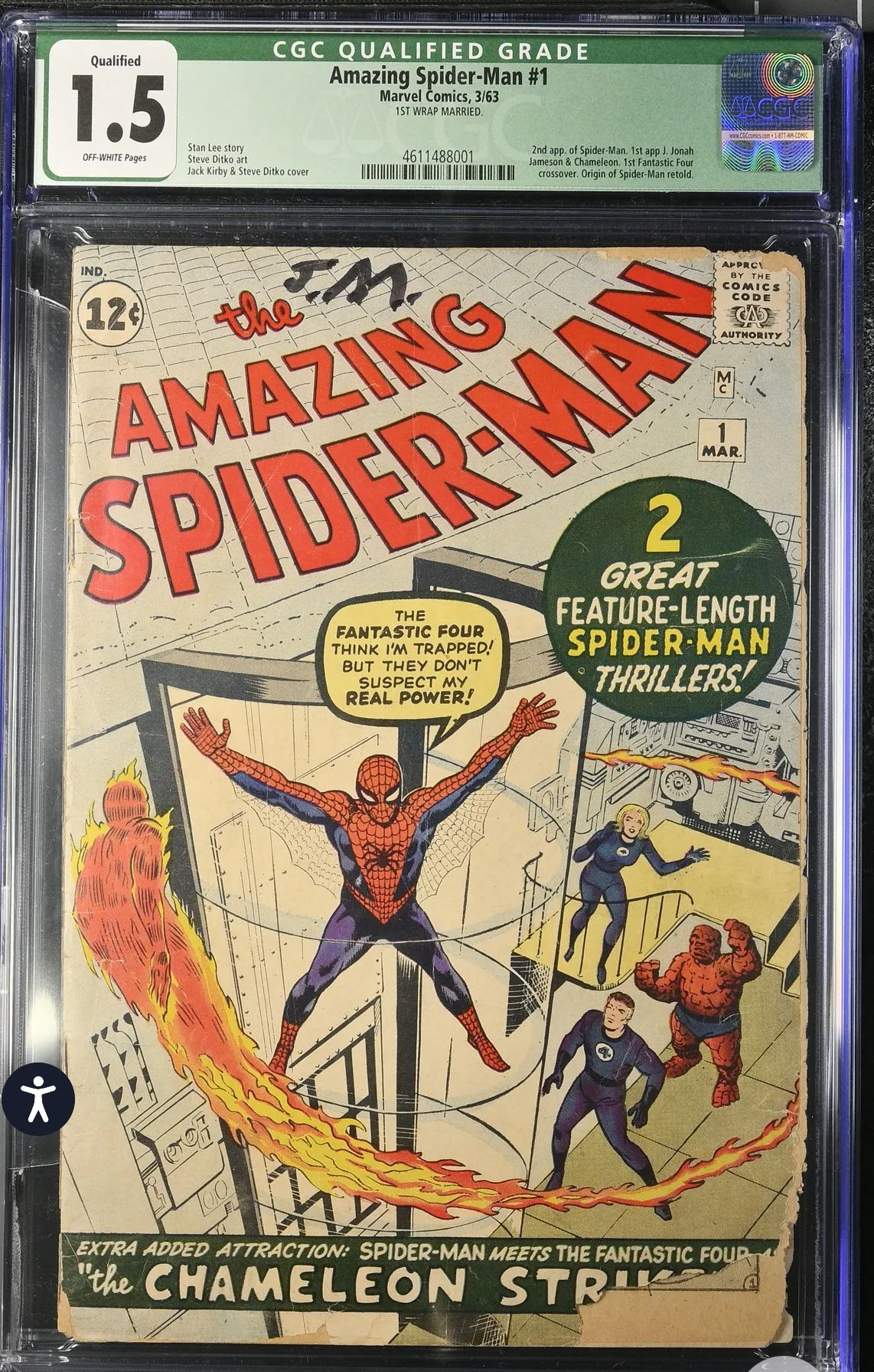 Product image for Amazing Spider-Man 1 CGC 1.5