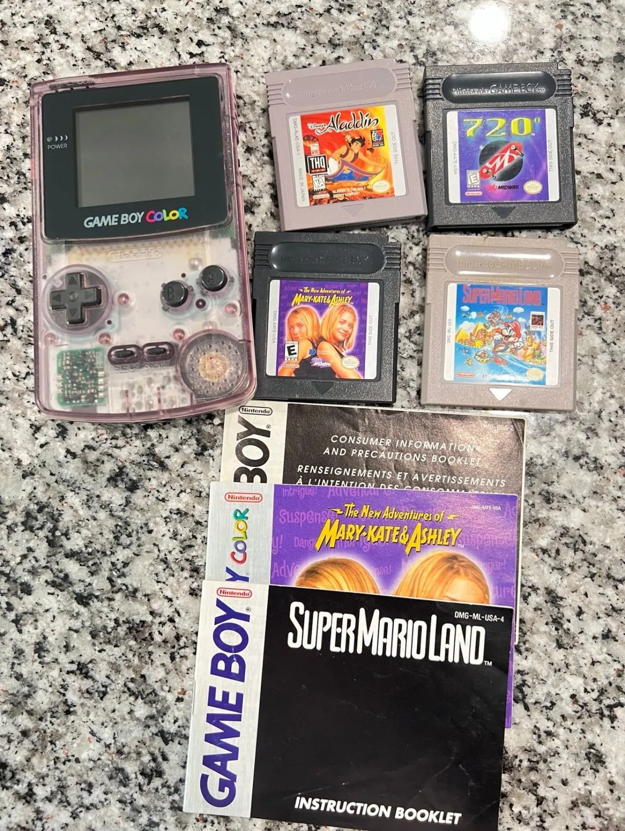 Product image for Gameboy color Atomic Purple w/ games