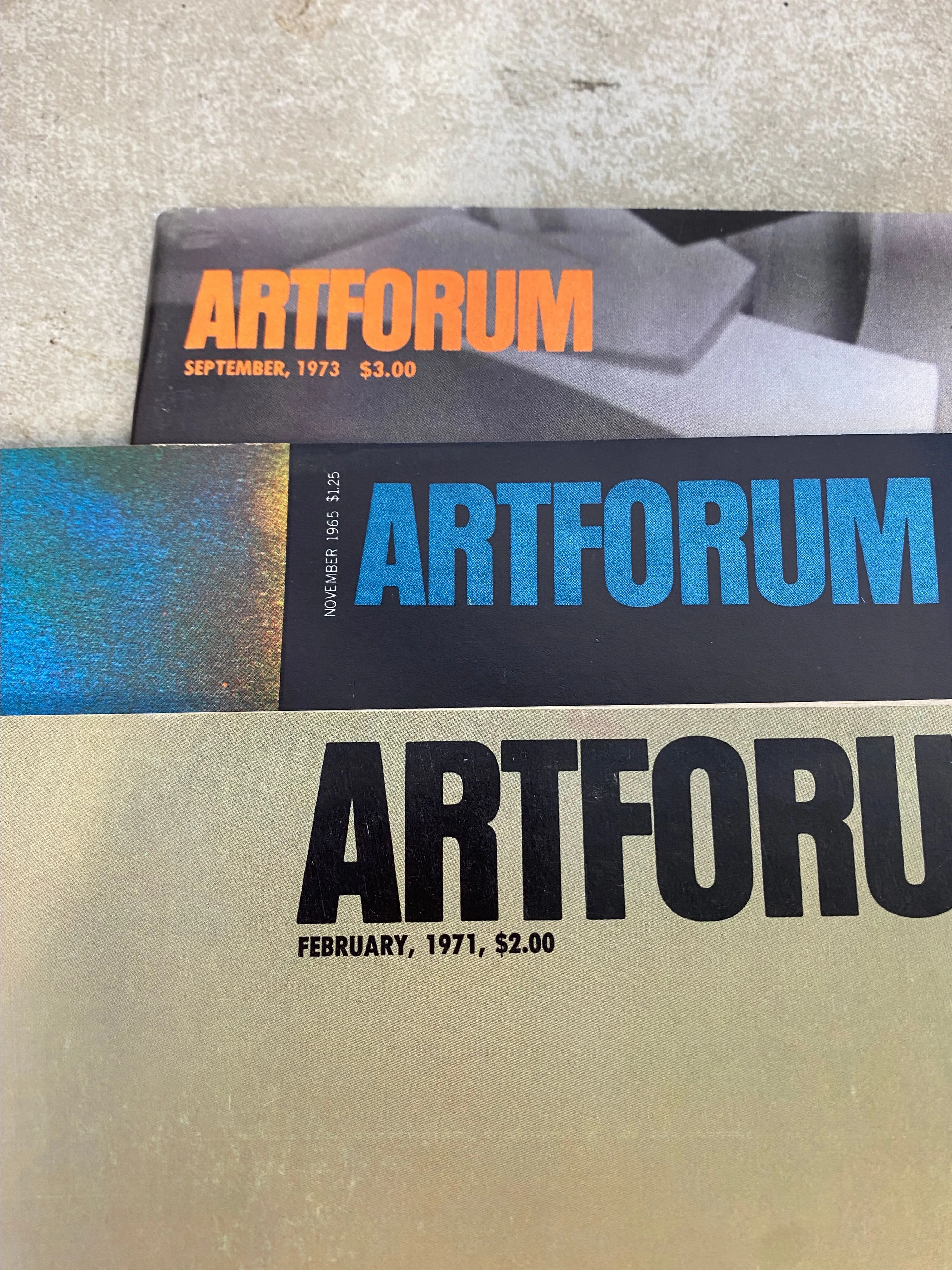 Product image for Mid century art magazines set of 3 ART FORUM
