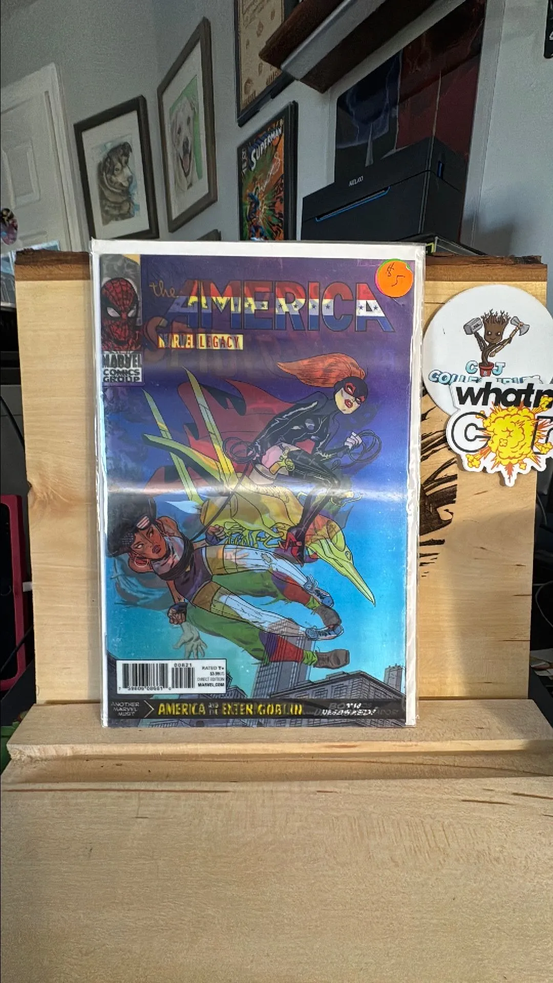 Product image for America #8 (Variant Ben Caldwell Lenticular Homage Cover), FMV $4💰🤑
