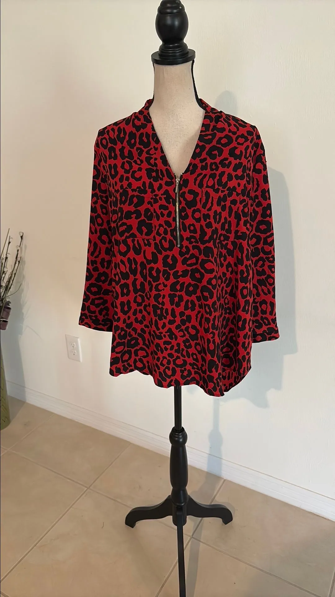 Product image for Jaclyn smith 2X half zip shirt