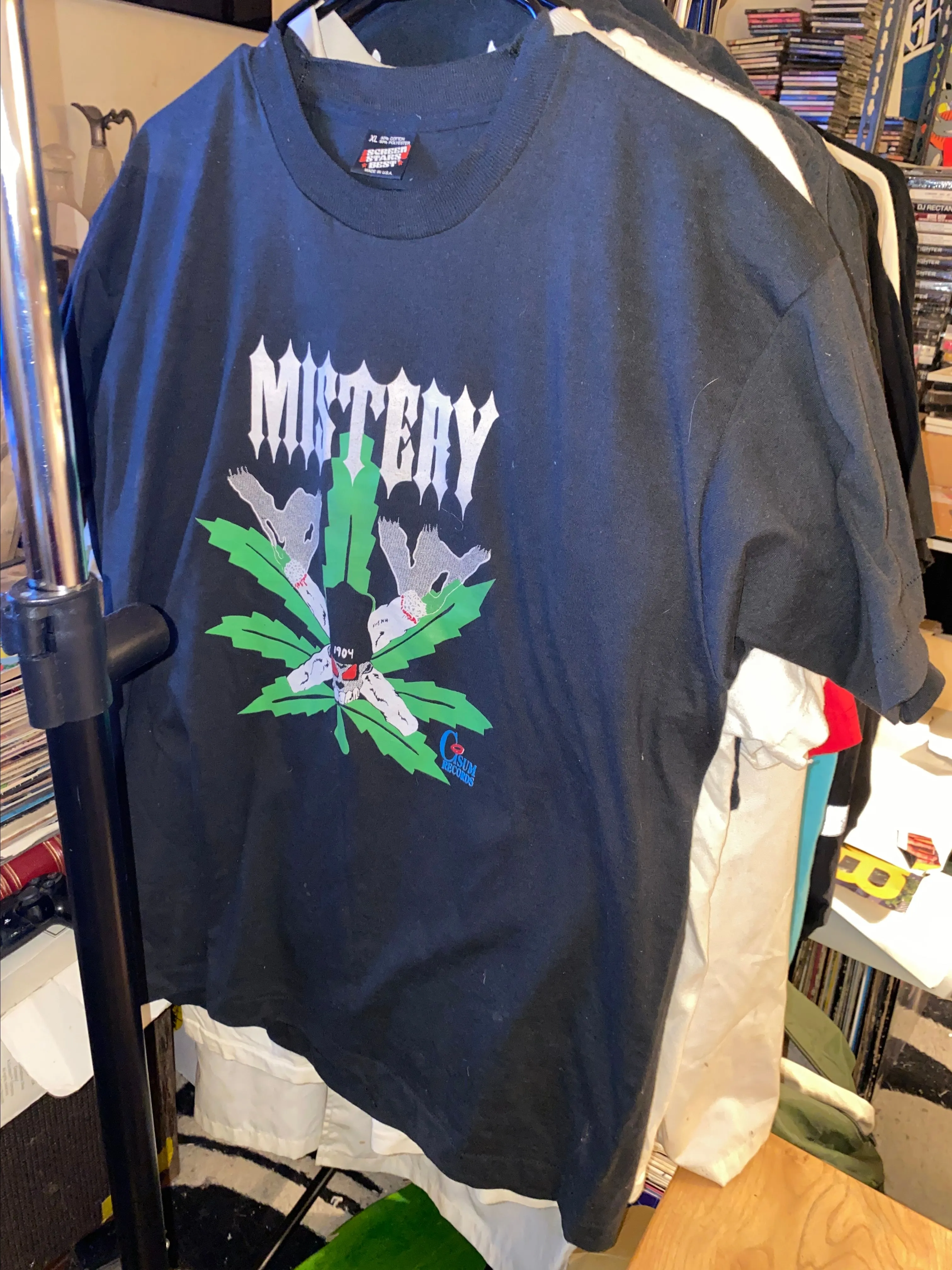 Product image for 90’s MISTERY ROLLIN WIT THA FUNK GANGSTA HIP-HOP RAP T-SHIRT San diego gangster rap Has a small hole