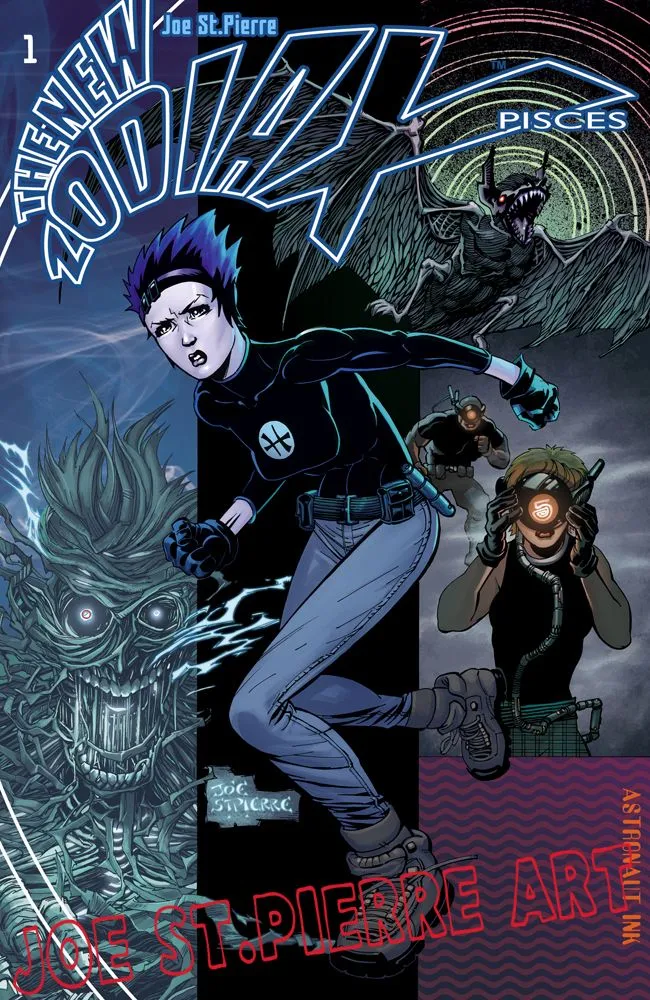 Product image for 001 NEW ZODIAX PISCES #1 SIGNED by SPIDER-MAN Venom MARVEL Artist Joe St.Pierre
