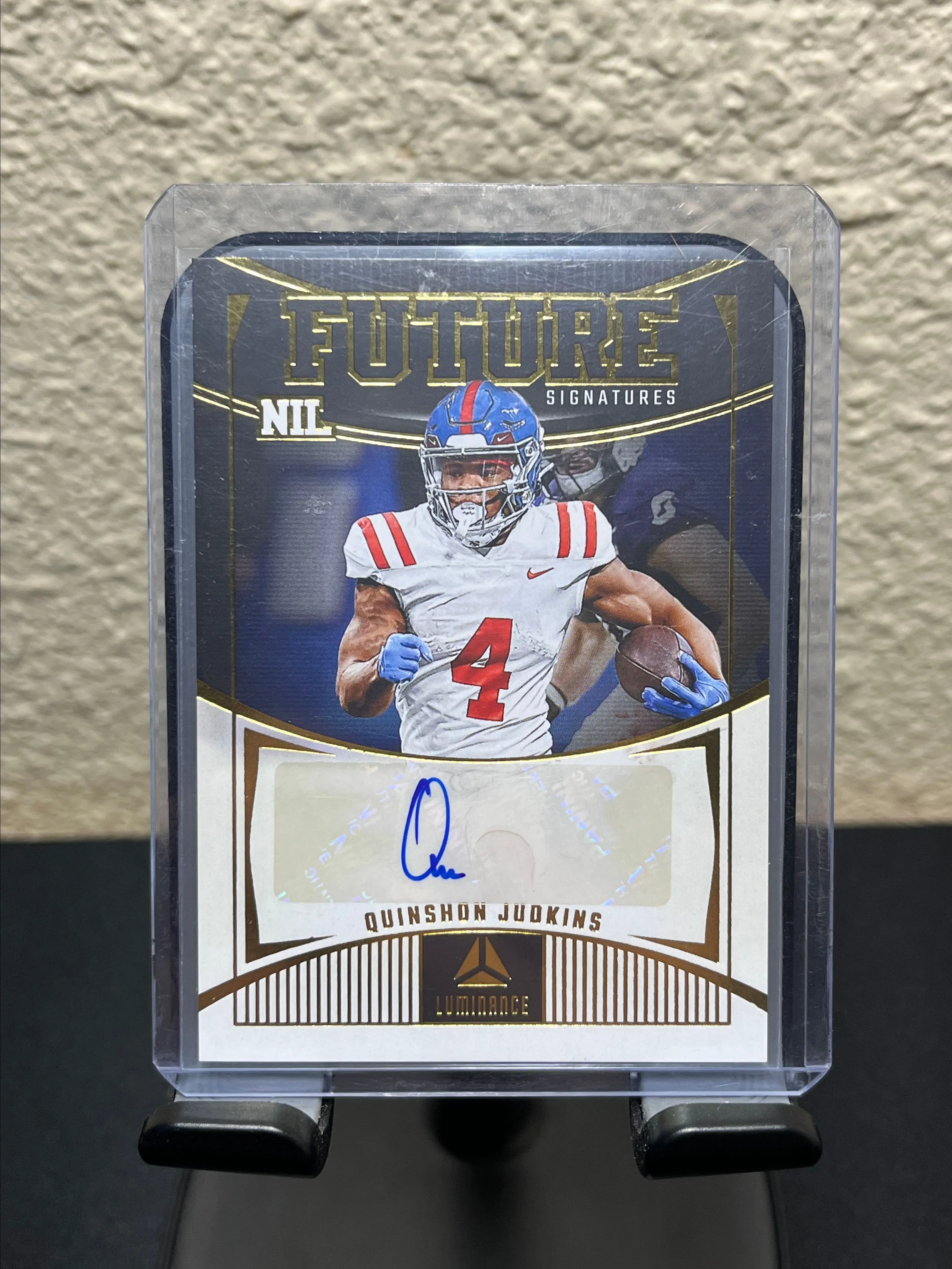 Product image for Quinshon Judkins Gold Auto NIL Future Signatures 2024