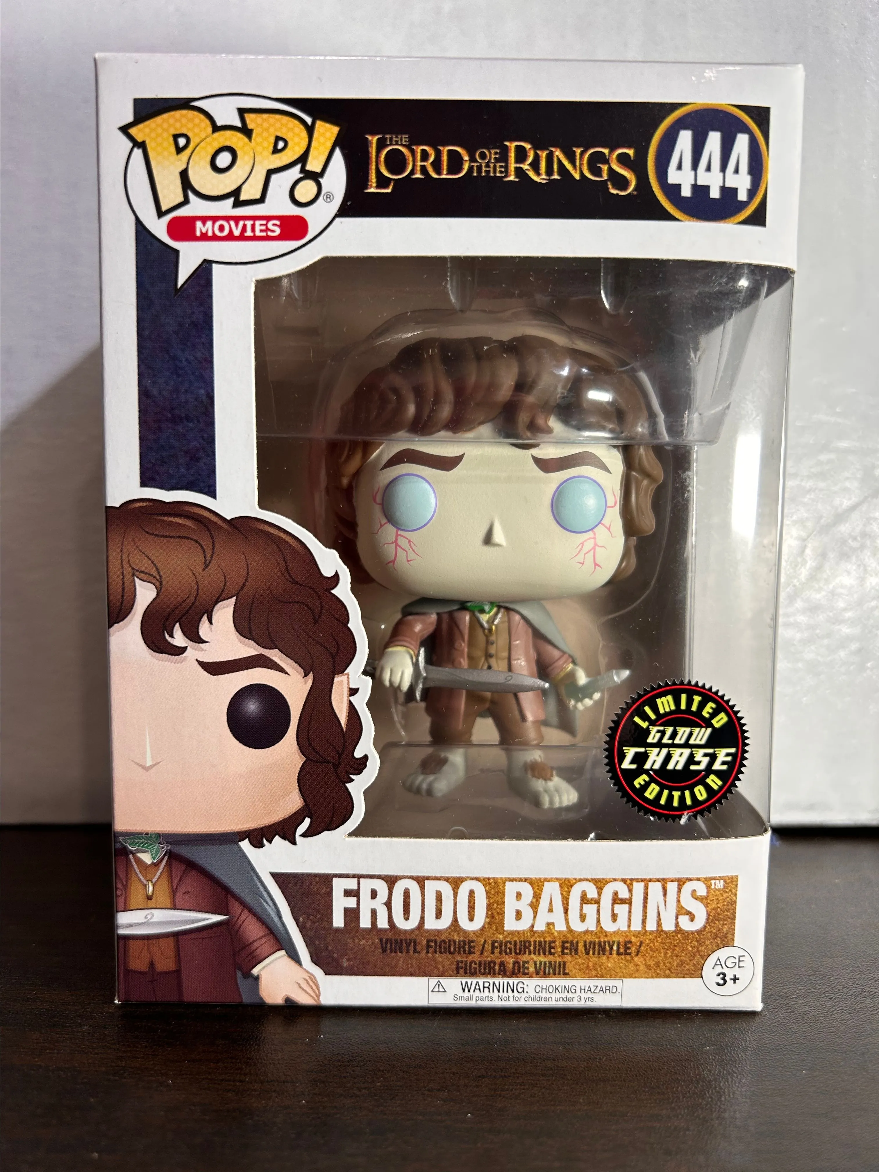 Product image for Frodo Baggins LE GITD Chase Lord Of The Rings Movies Funko Pop 444 W Protector