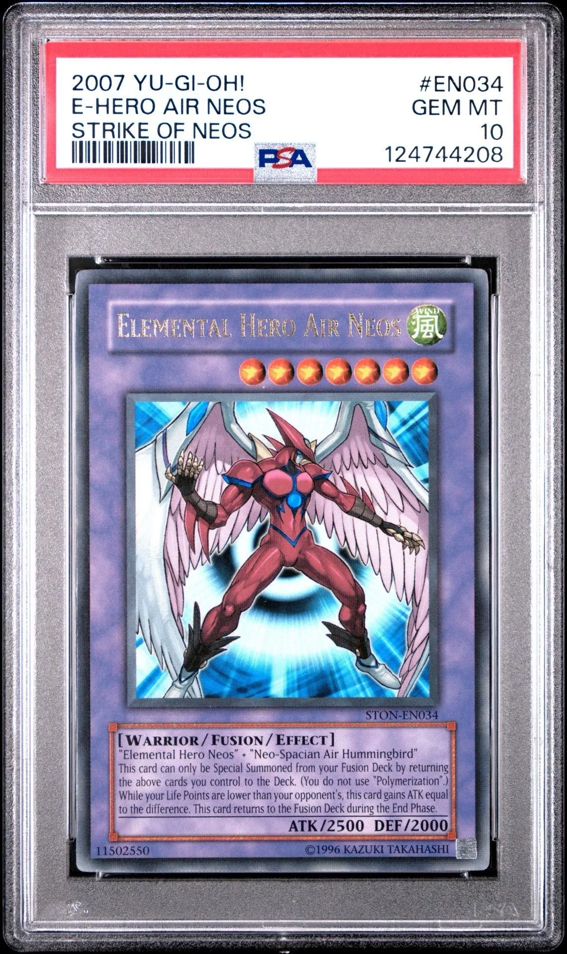 PSA 10 2007 YU-GI-OH! STON-STRIKE OF NEOS EN034 ELEMENTAL HERO AIR NEOS   Whatnot: Shop, Sell, Connect