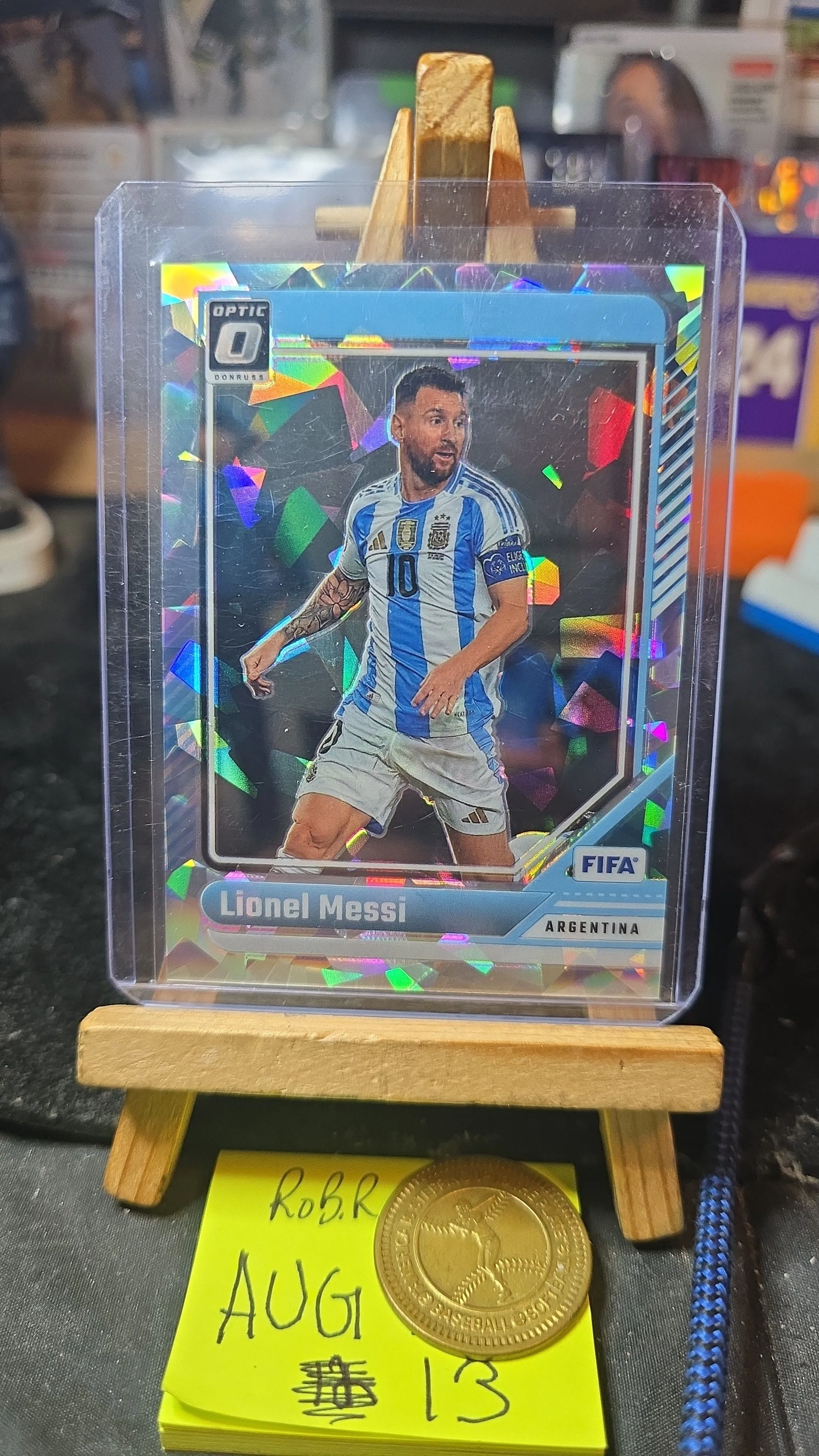 Product image for 2024-25 panini prizm donruss LIONEL MESSI cracked ice