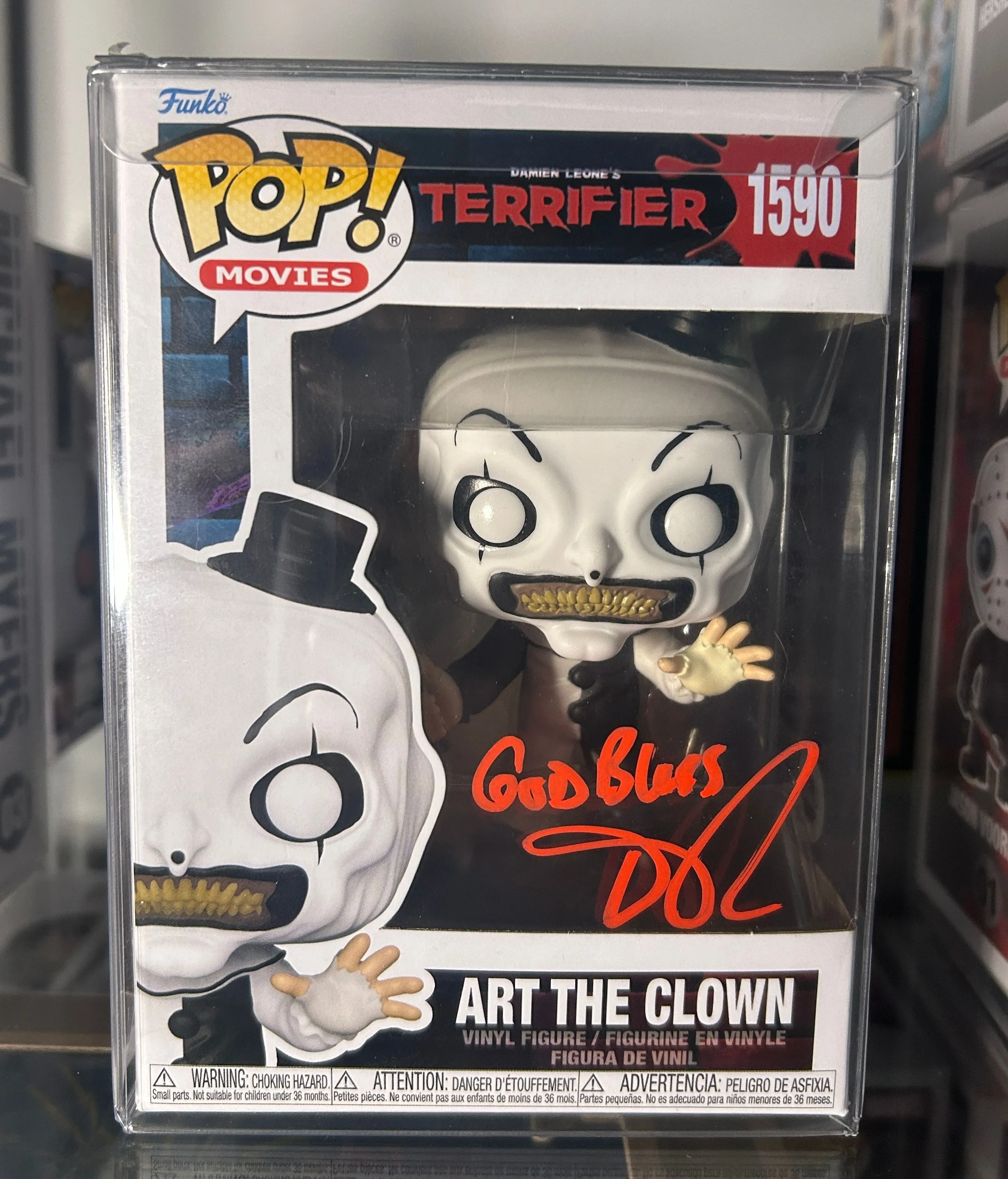 Product image for Art the Clown Funko Pop, signed by Daniel Roebuck - NEW