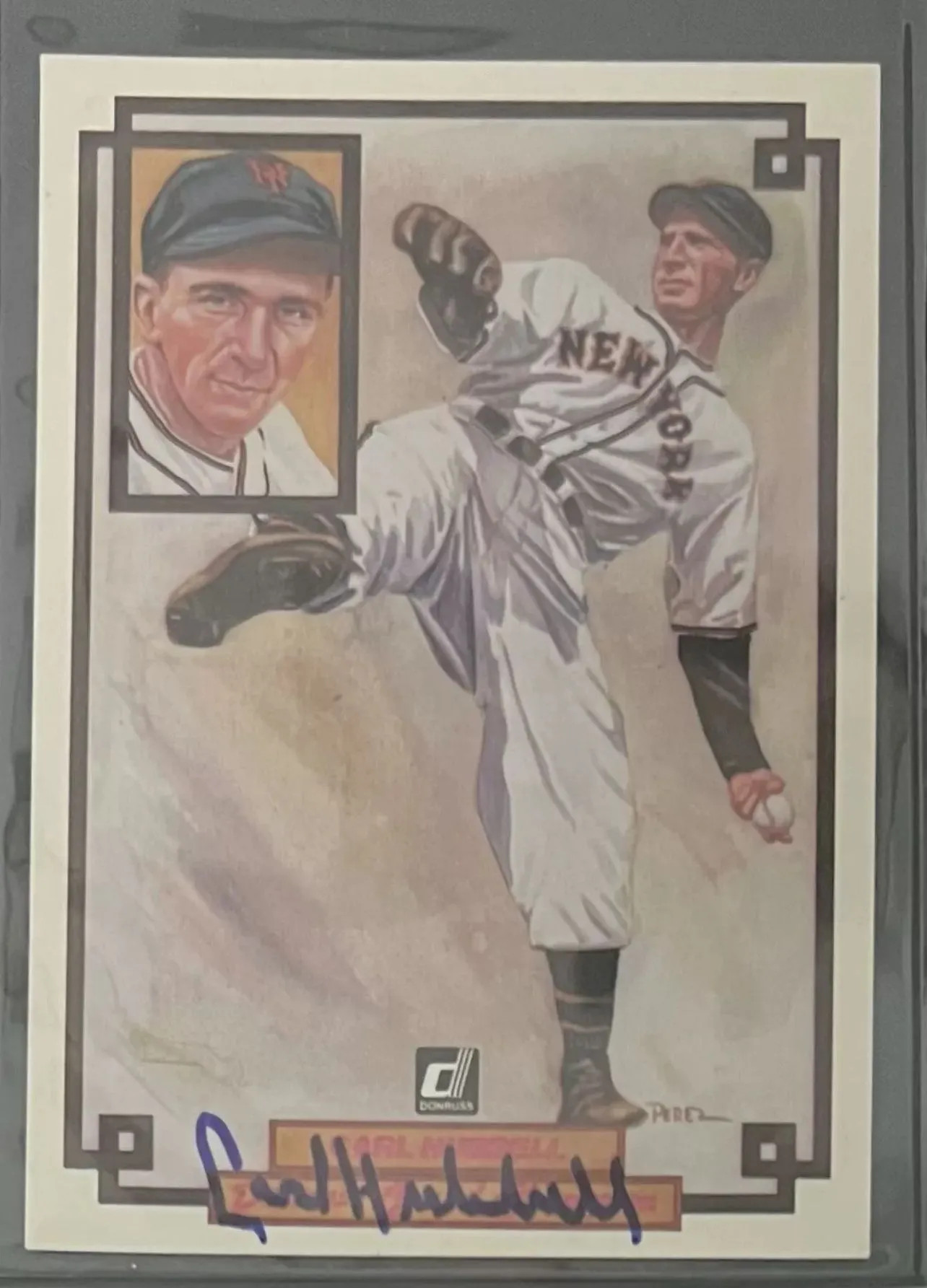 Product image for Carl Hubbell Signed 1984 Donruss Grand Champions #55 New York Giants HOF