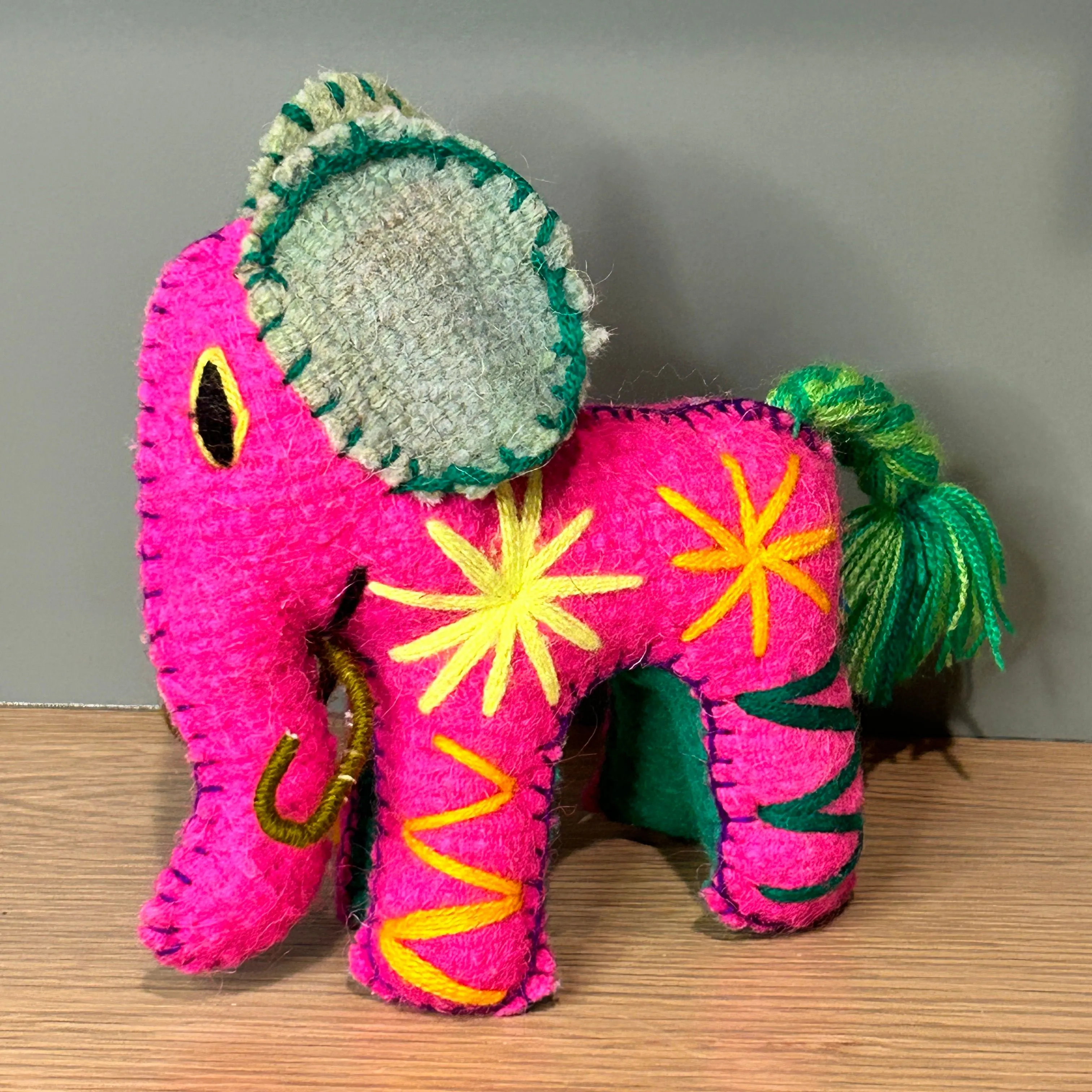 Product image for Elephant Wool Plush Toy