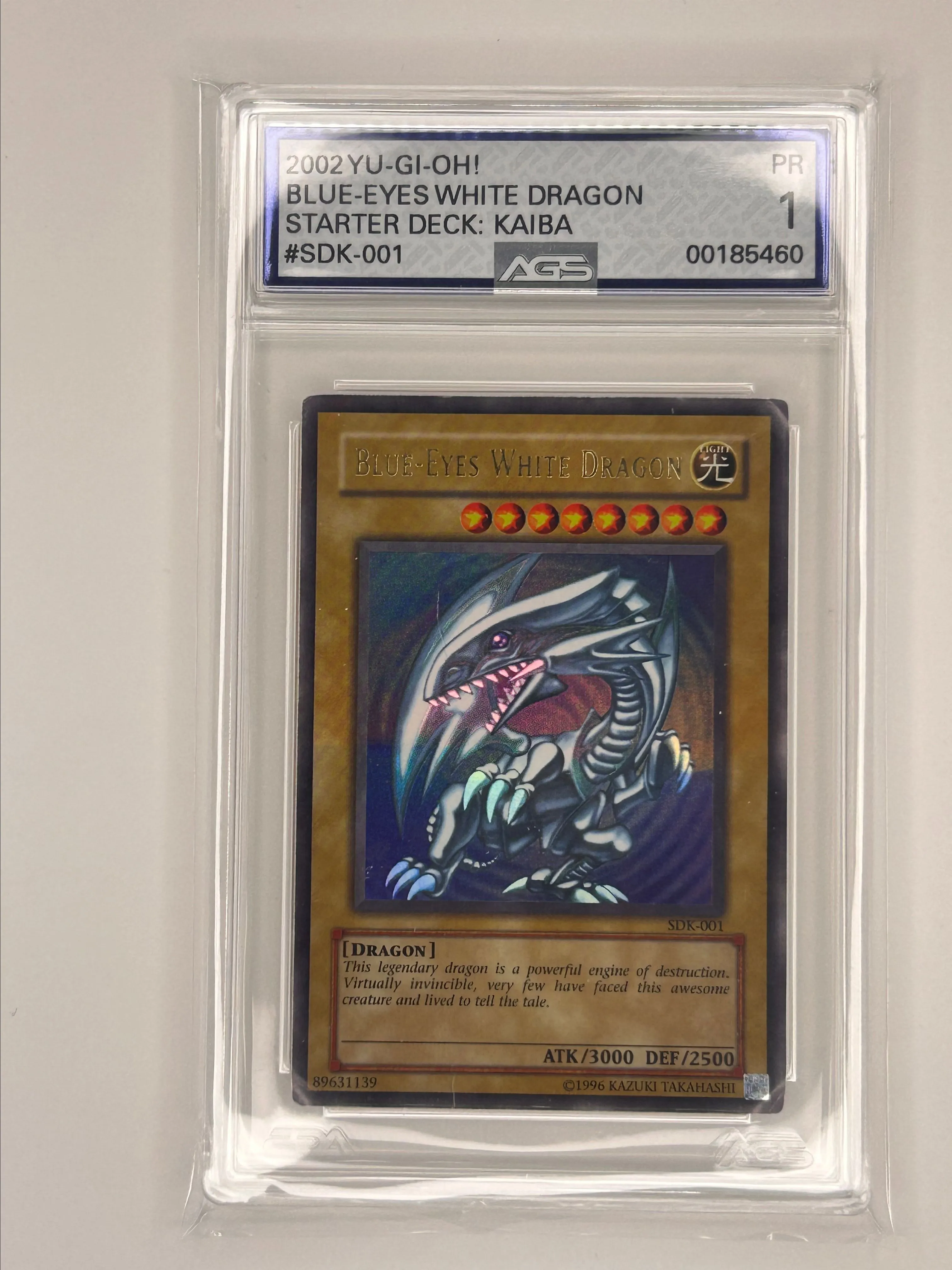 Product image for Blue Eyes White Dragon| AGS grade 1| 2002