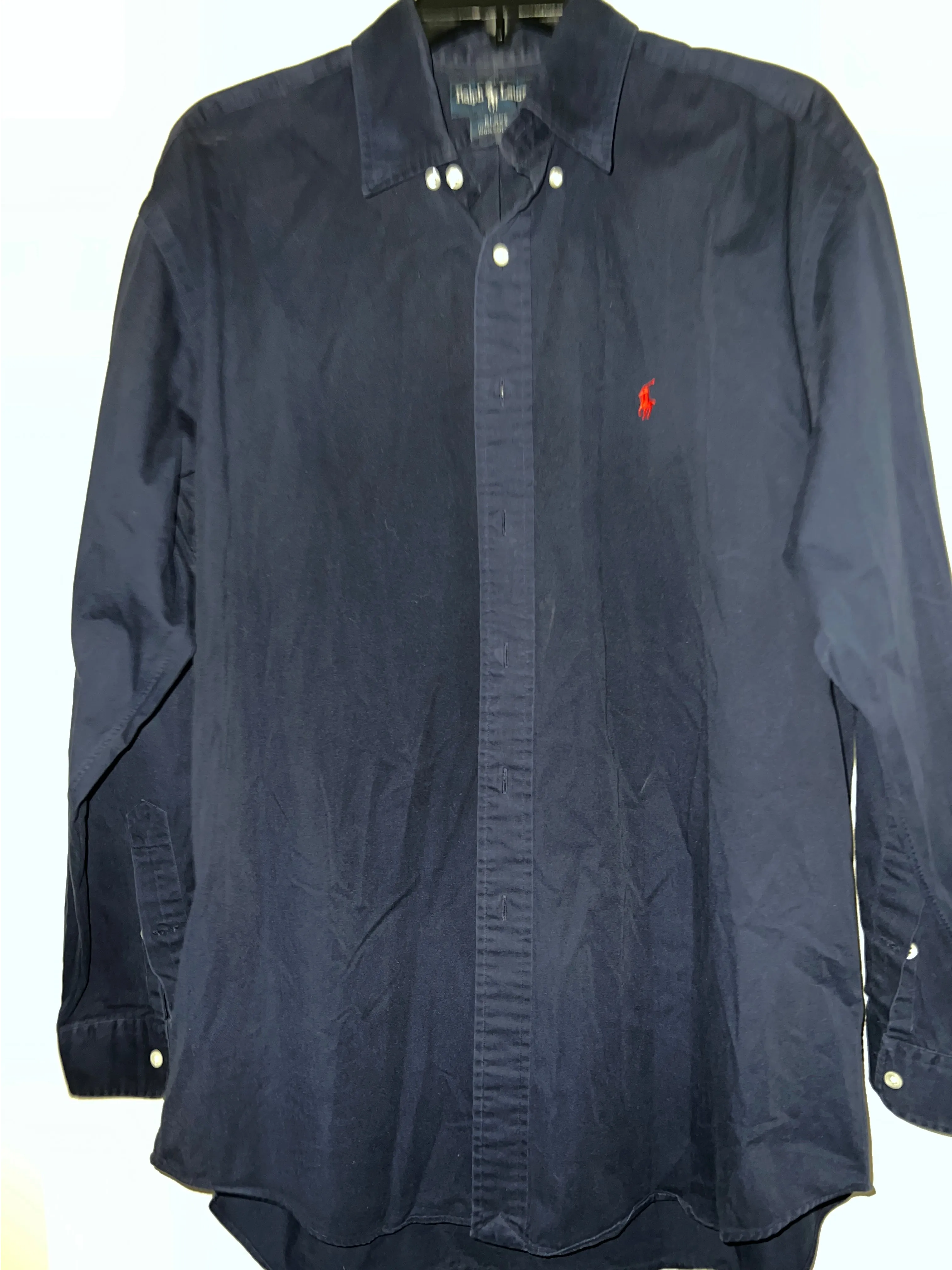 Product image for Polo, Ralph Lauren size large button down shirt, blue