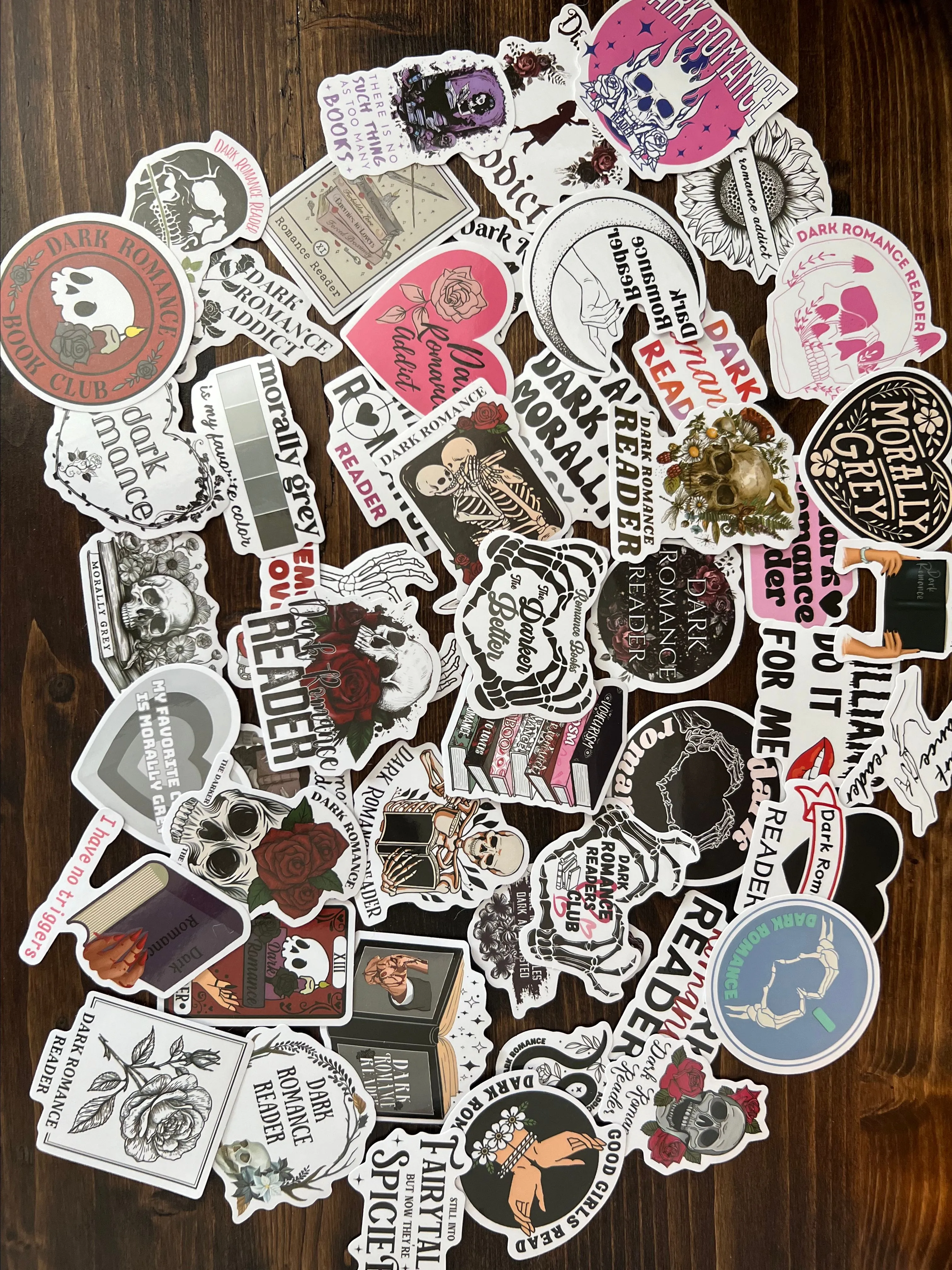 Product image for Set of 10 Stickers - Dark Romance Themed
