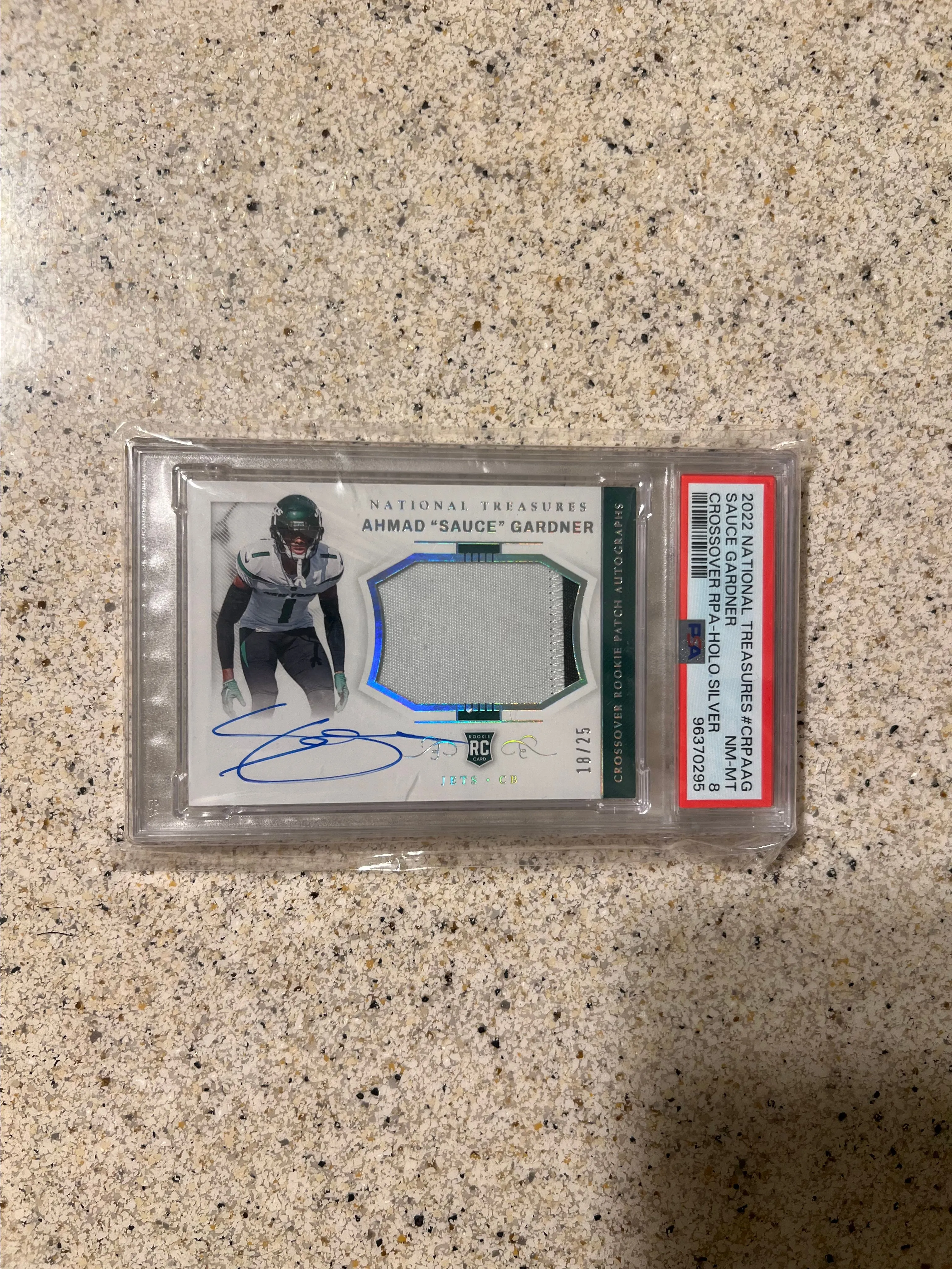 Product image for Sauce Gardner National Treasures RPA /25 PSA 8