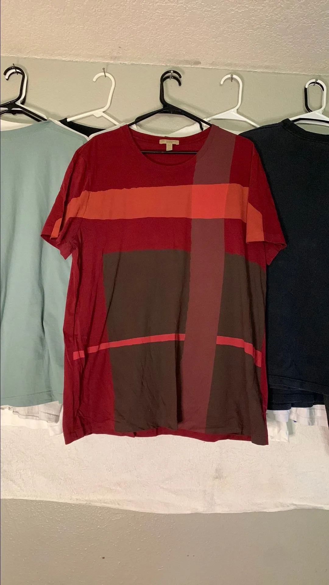 Product image for BURBERRY BRIT Exploded Check Pattern Crew Neck T-Shirt