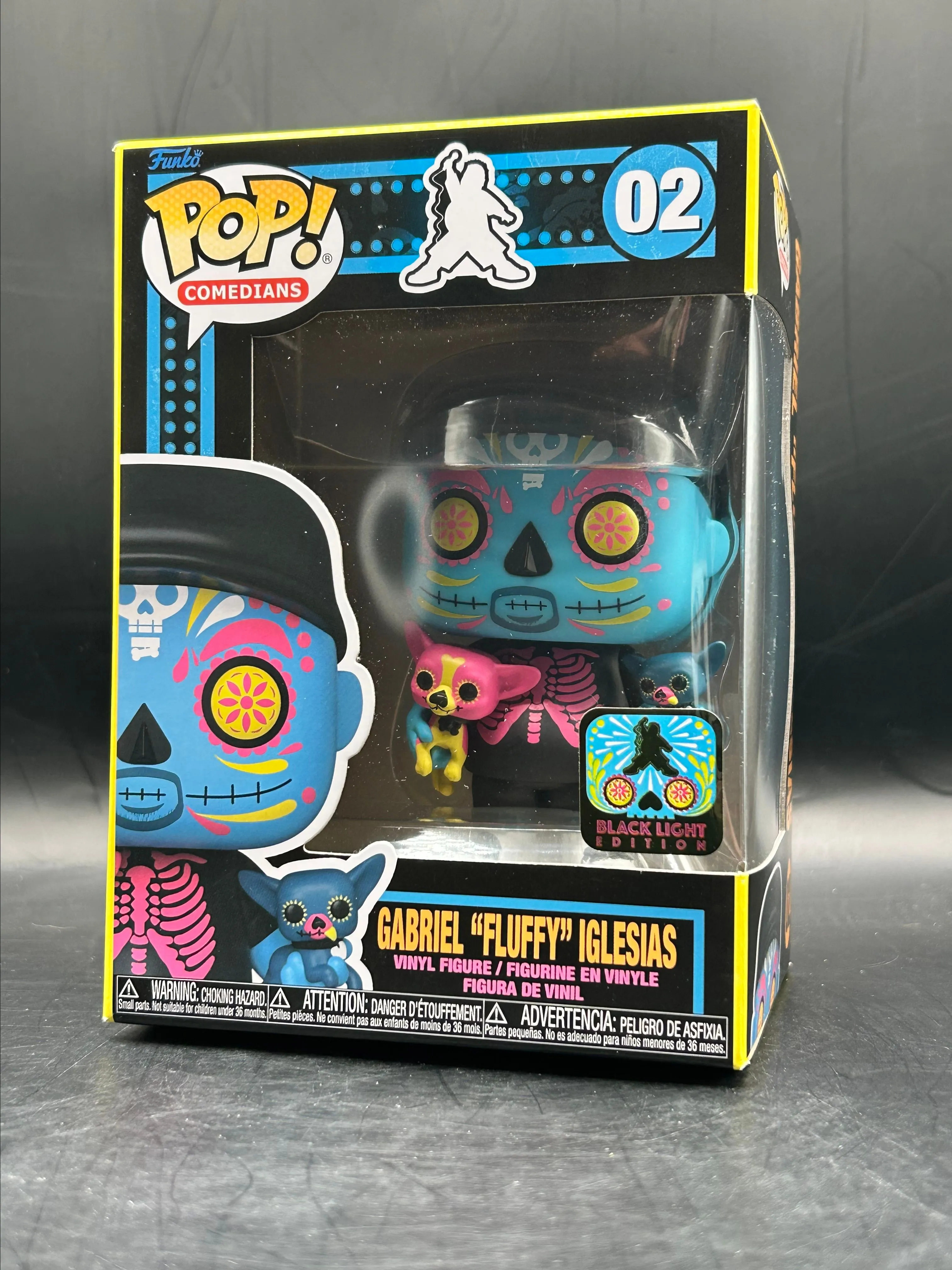 Product image for Gabriel “Fluffy” Iglesias (Black Light) Funko POP! w/Protector