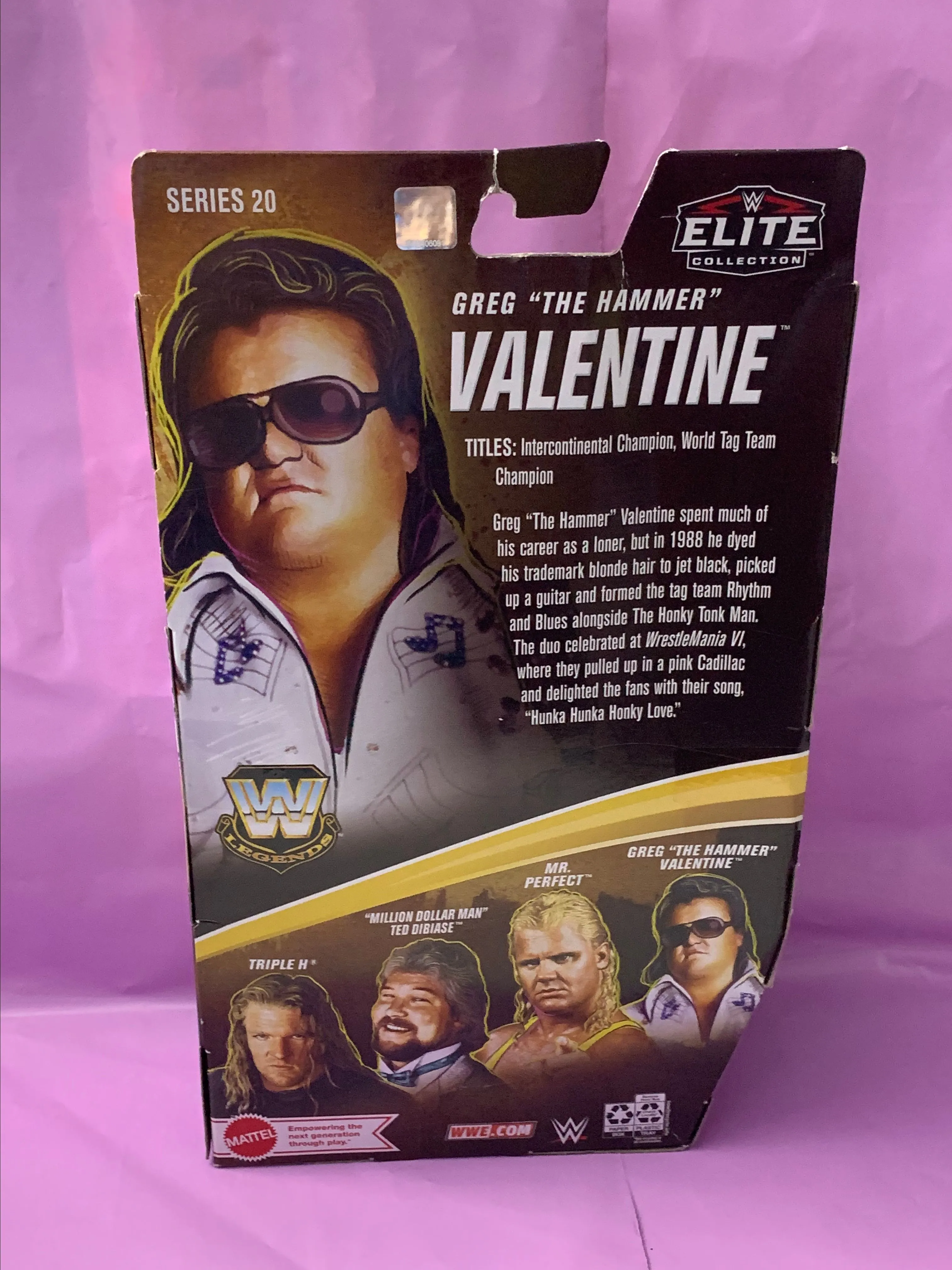 Product image for WWE Greg The Hammer Valentine Elite Legends Figure Exclusive Mattel