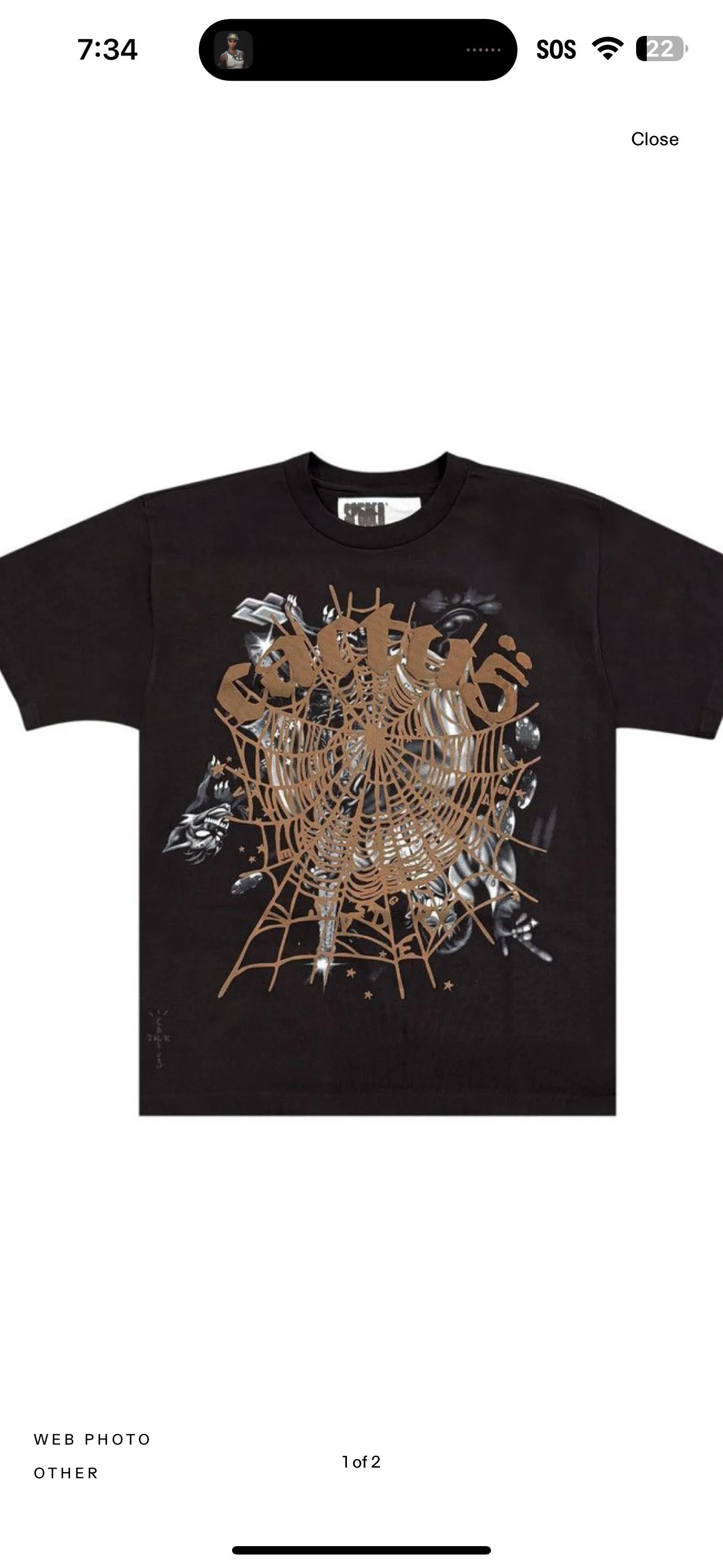 Product image for Travis Scott X Spider tee