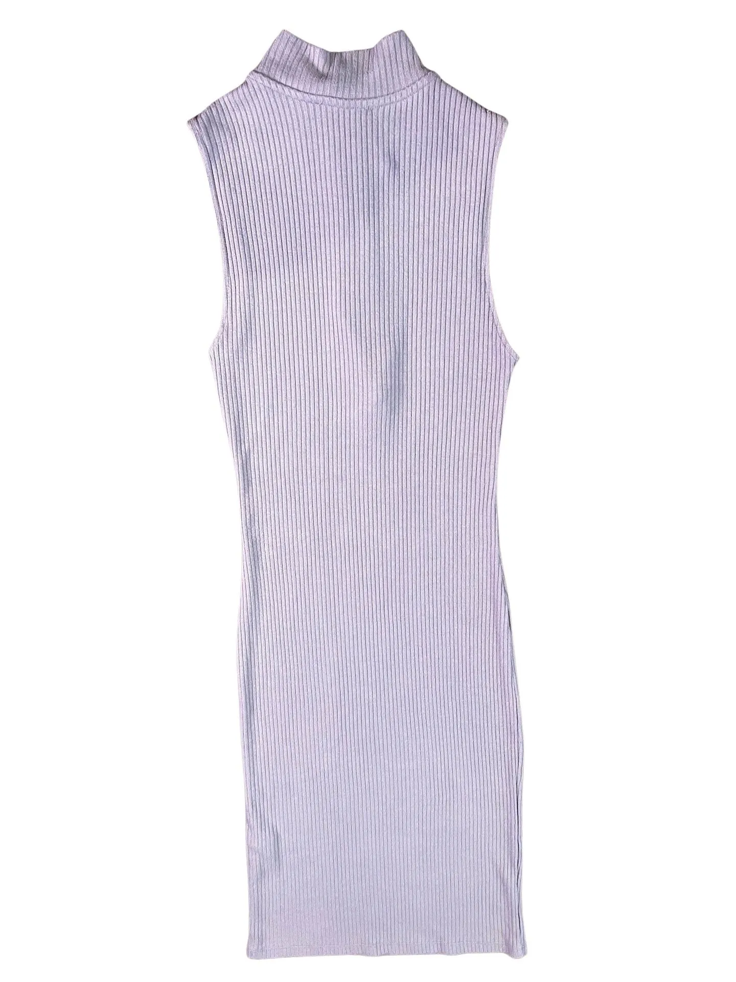 NWOT Zara Purple Sleeveless Ribbed Knit High Collar Dress with Zipper Size  small  Whatnot: Shop, Sell, Connect