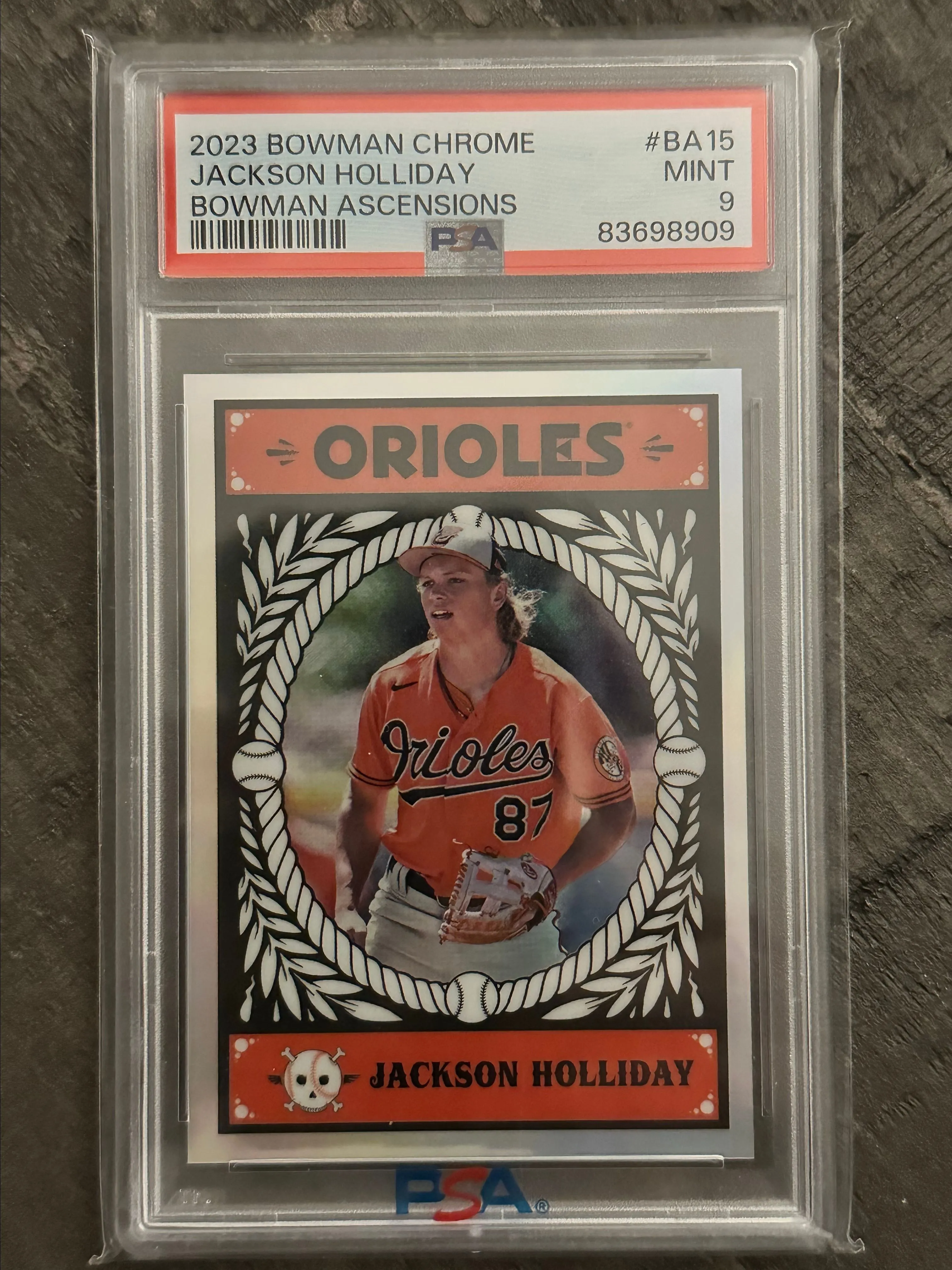 Product image for 2023 Bowman Chrome Bowman Ascensions Jackson Holliday BA15  PSA MINT 9