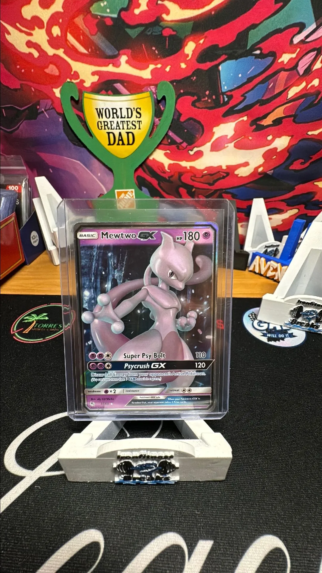 Product image for Mewtwo GX - 31/68 - Pokemon Hidden Fates Sun & Moon Ultra Rare Card NM