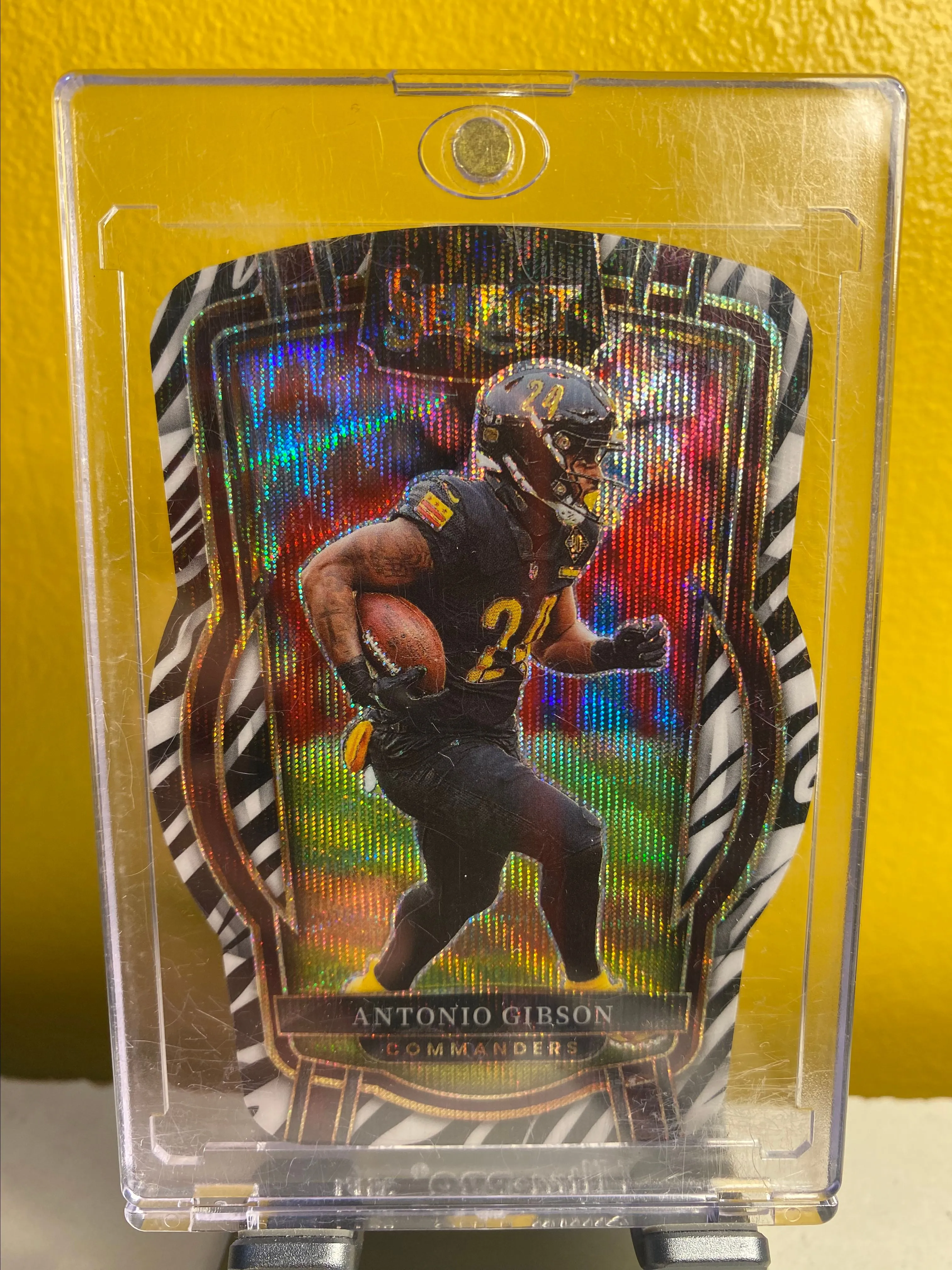 Product image for Antonio Gibson Zebra 2022 Panini Select Prizm Club Level Die Cut #202