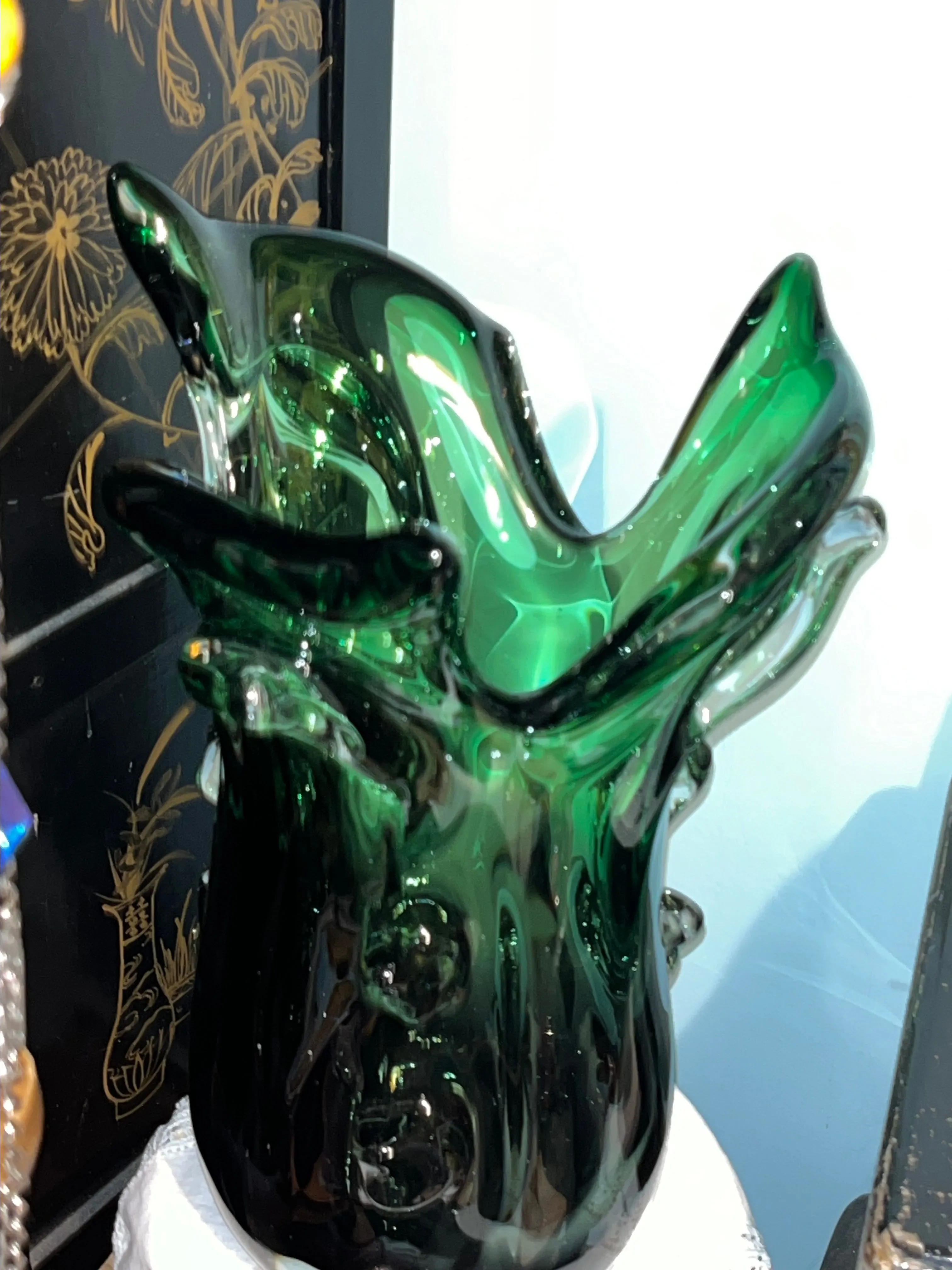 Product image for 20 - Emerald green knobby Vase