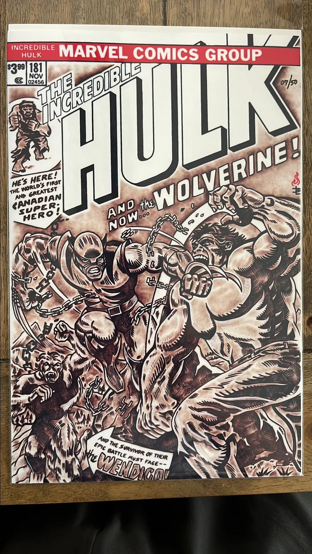 Product image for (PRINT) Hulk 181 all burn