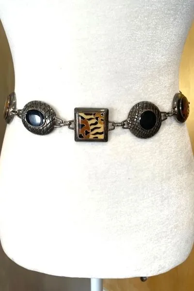 Product image for Vintage Animal Print Chain Belt
