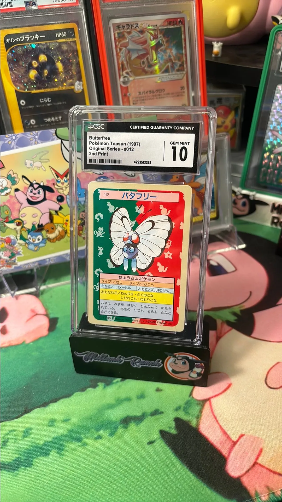 Product image for BUTTERFREE  TOPSUN GREENBACK  CGC GEM MINT 10